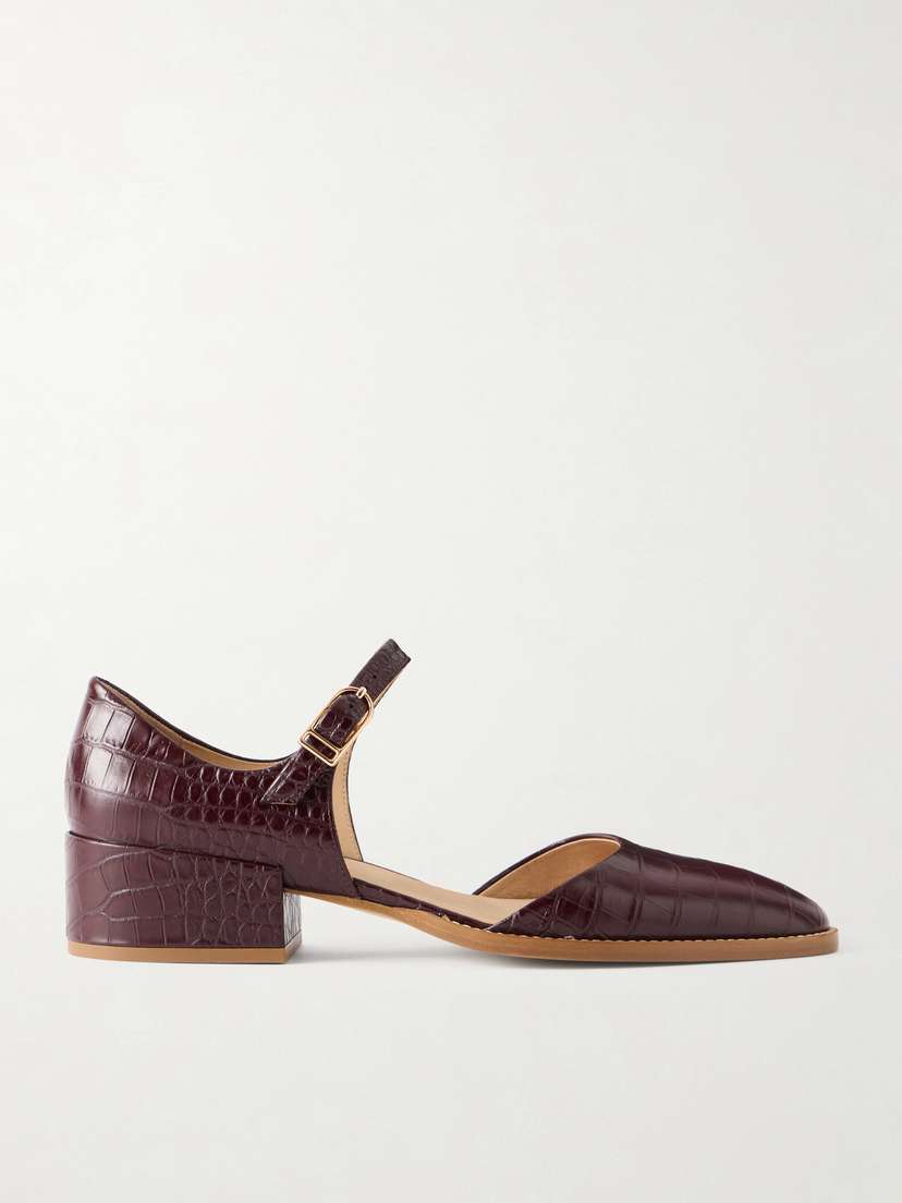 Gabriela Hearst Riley Croc-effect Leather Mary Jane Flats | Thumbnail 6 Gabriela Hearst Riley Croc-effect Leather Mary Jane Flats | Thumbnail 6
