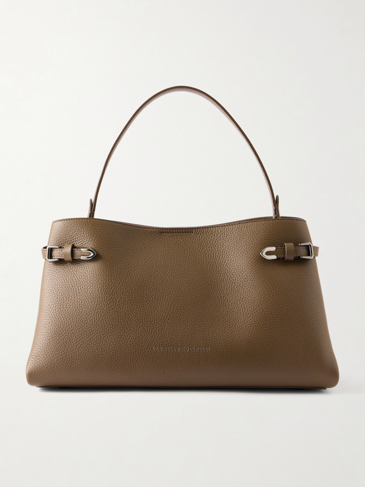 Brunello Cucinelli Leather Shoulder Bag In Brown