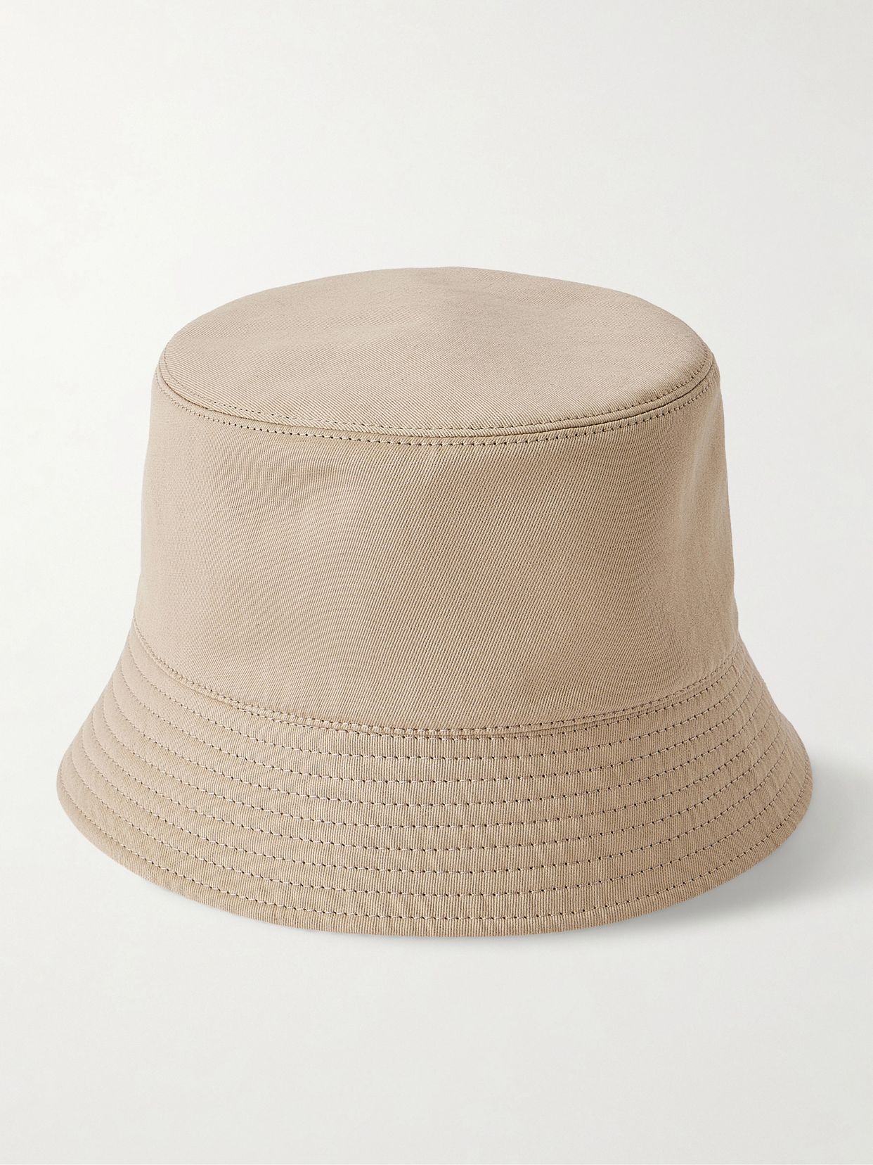 Reversible embellished checked cotton and linen-blend twill buckle hat
