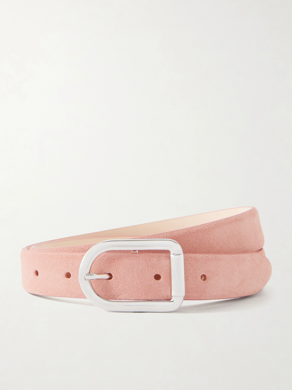 Dehanche Hollyhock Suede Belt In Pink