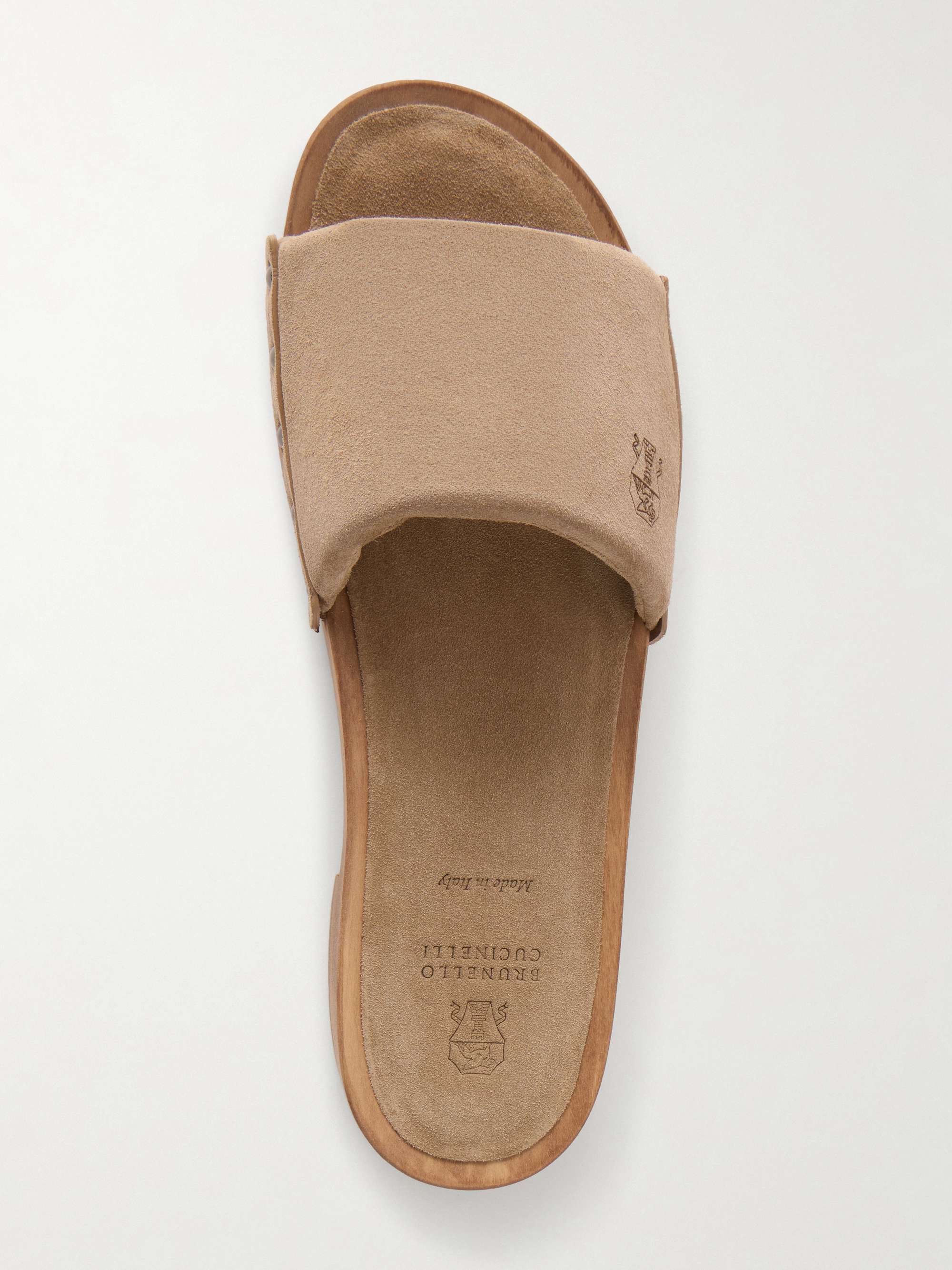 BRUNELLO CUCINELLI Suede clogs | NET-A-PORTER