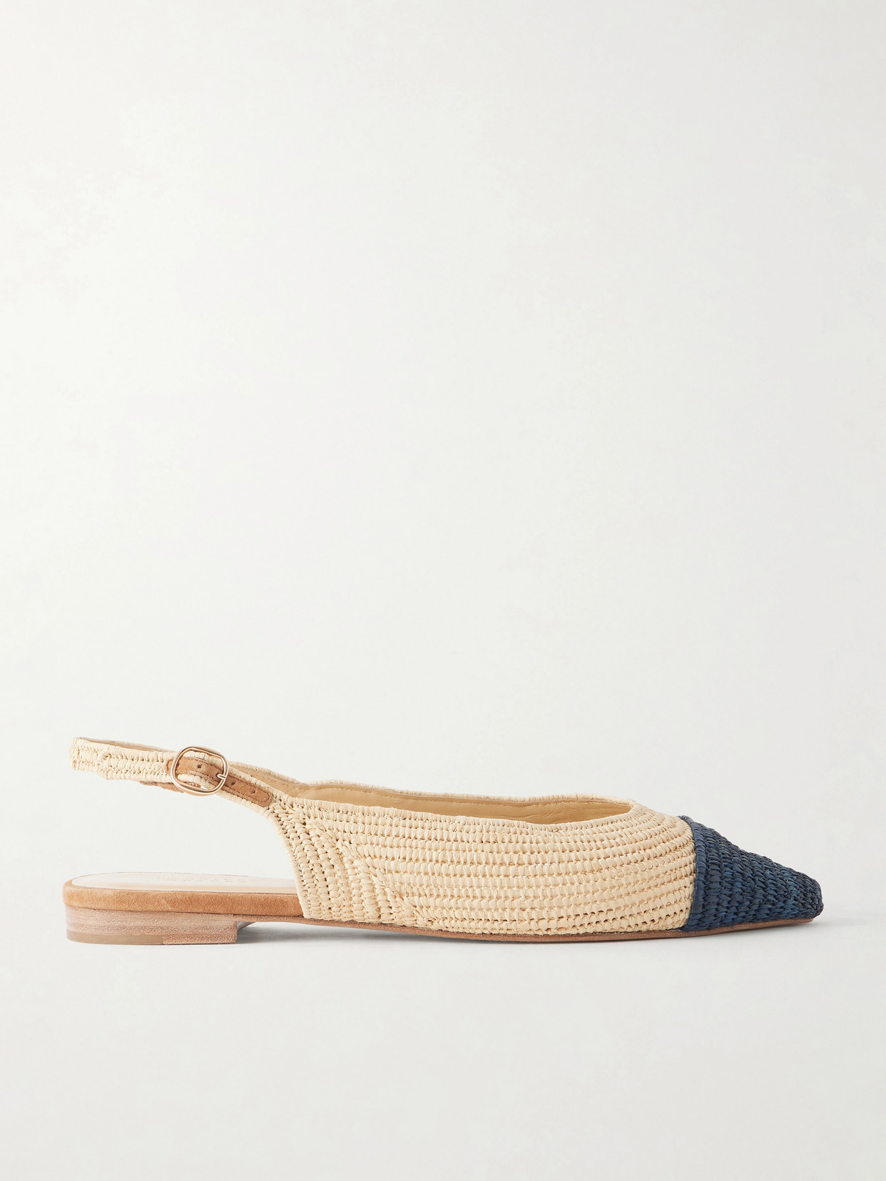 Strength Crocheted-Raffia Ballet Flats