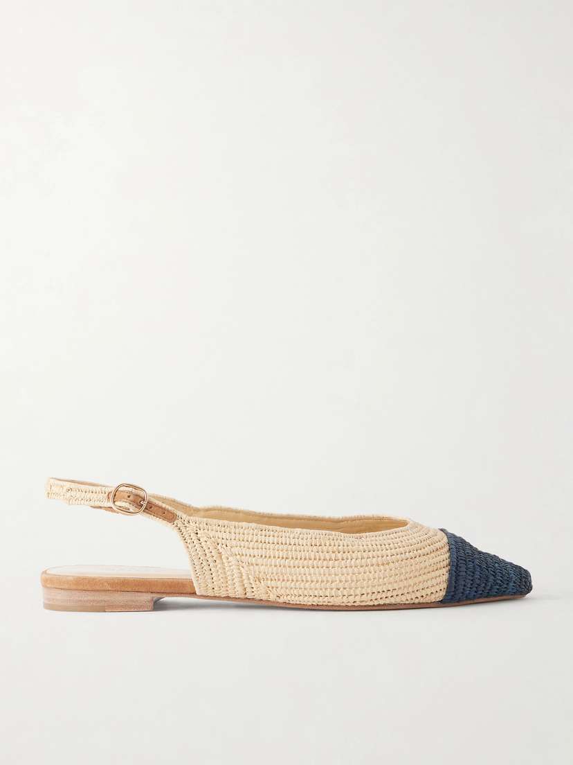Gabriela Hearst Strength Crocheted-raffia Ballet Flats