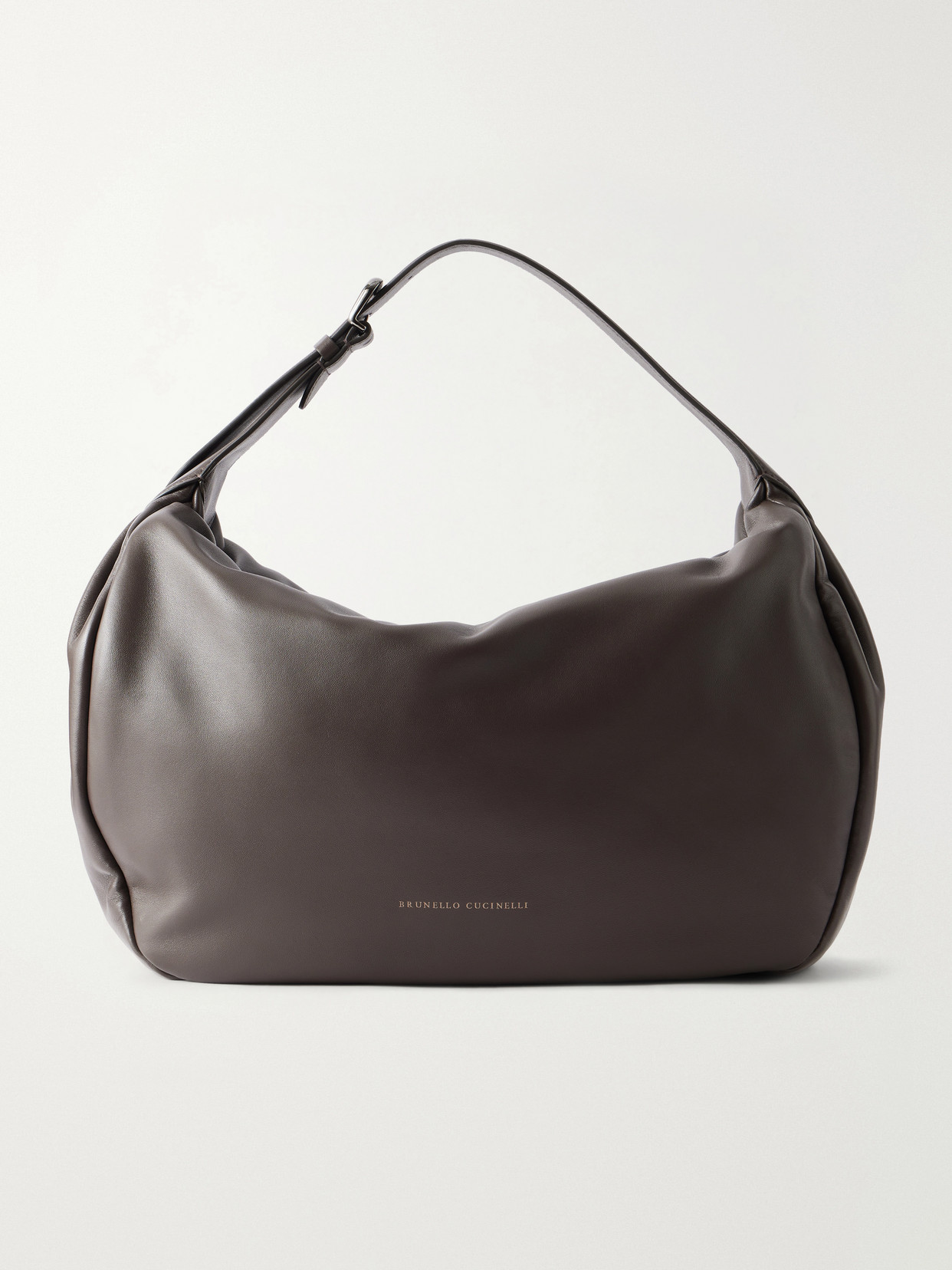 Brunello Cucinelli Leather Shoulder Bag In Black