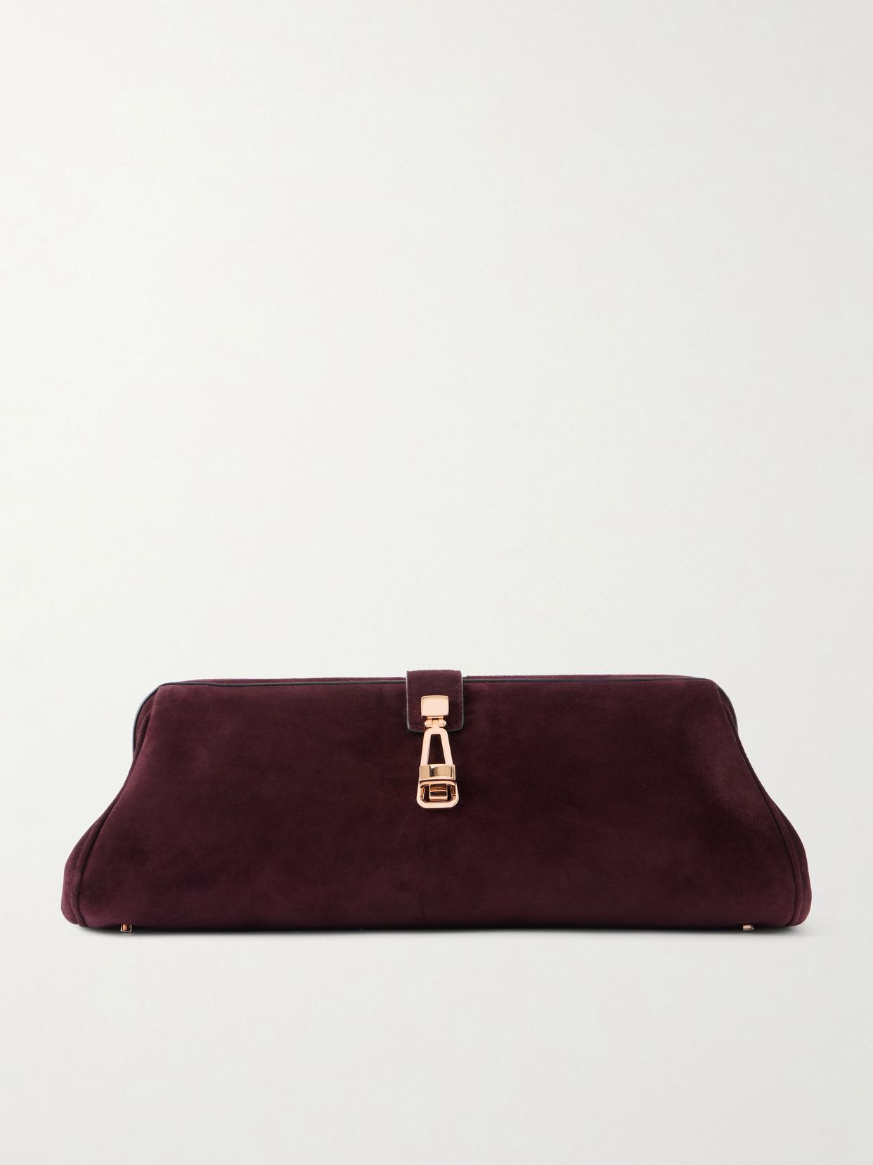 Paola embellished suede clutch