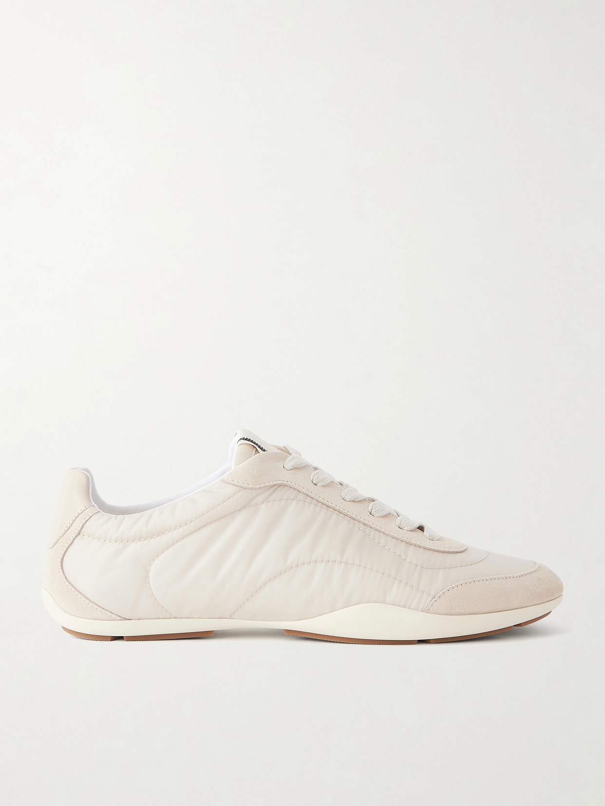 Brunello Cucinelli - Shell And Suede Sneakers - Neutrals