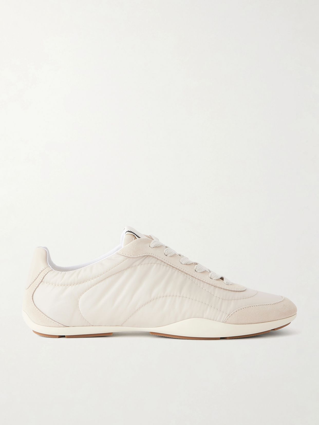 Shell and suede sneakers