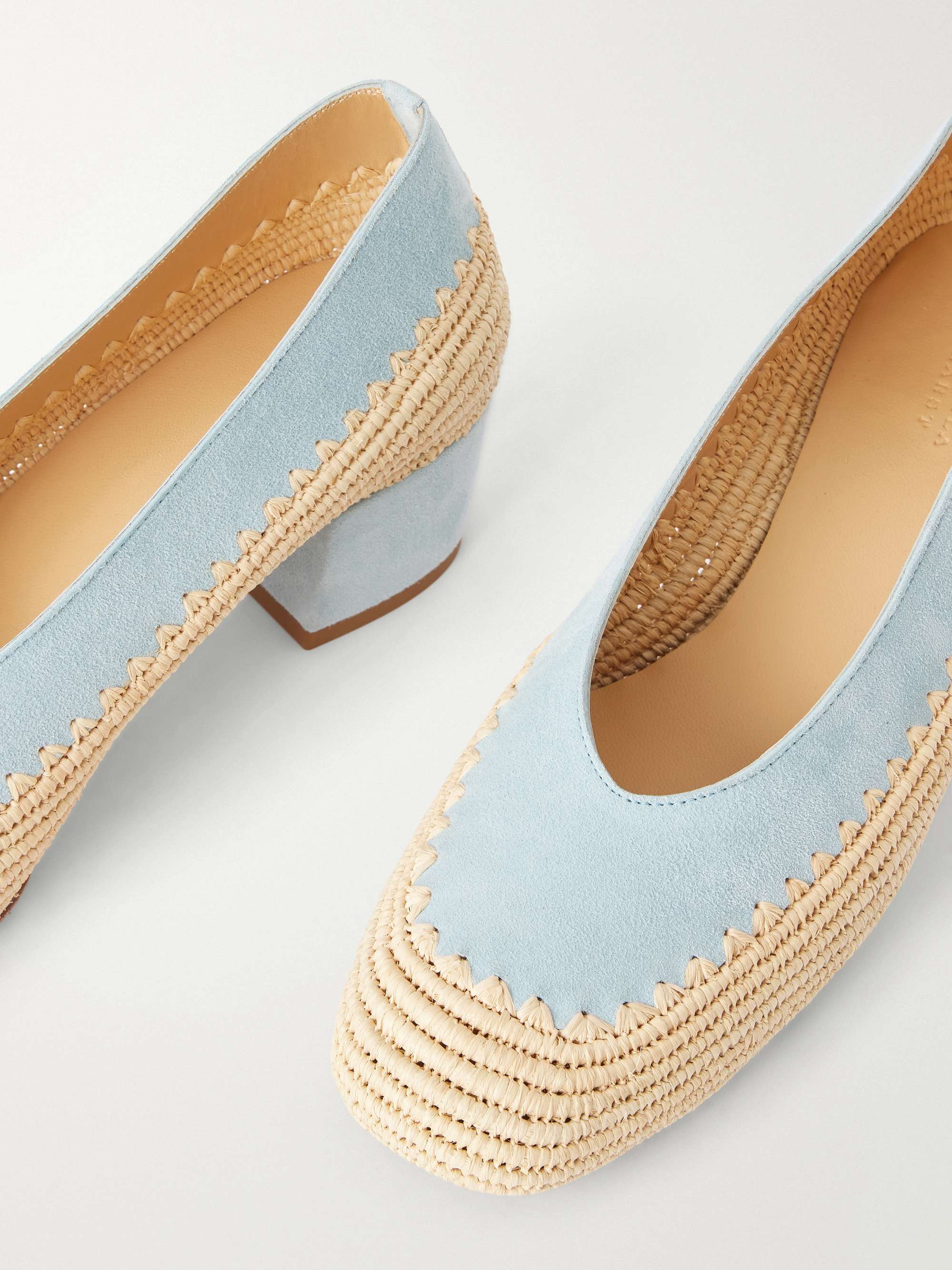 GABRIELA HEARST Strength 40 crocheted suede pumps | NET-A-PORTER