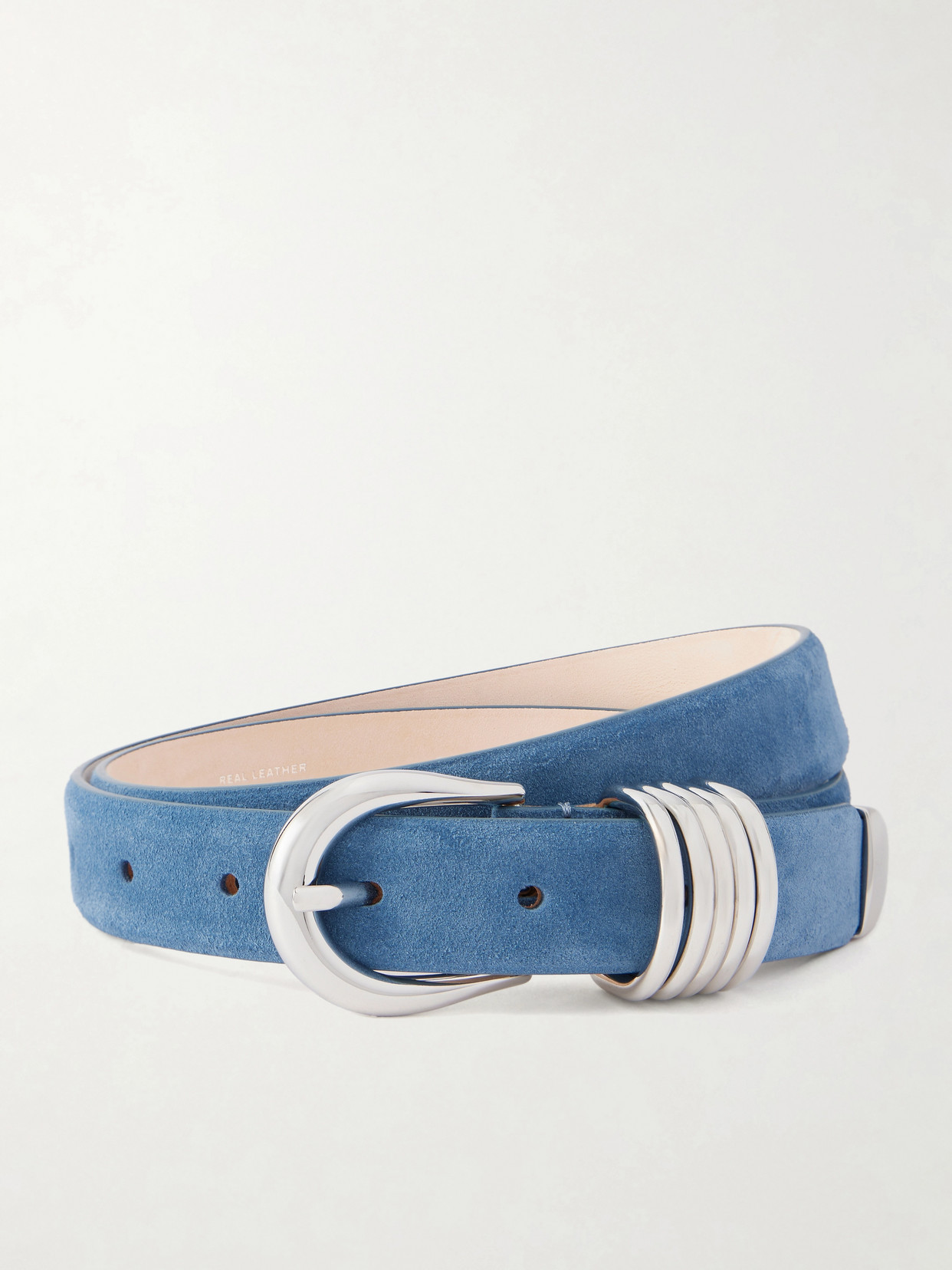 Dehanche Hollyhock Suede Belt In Blue