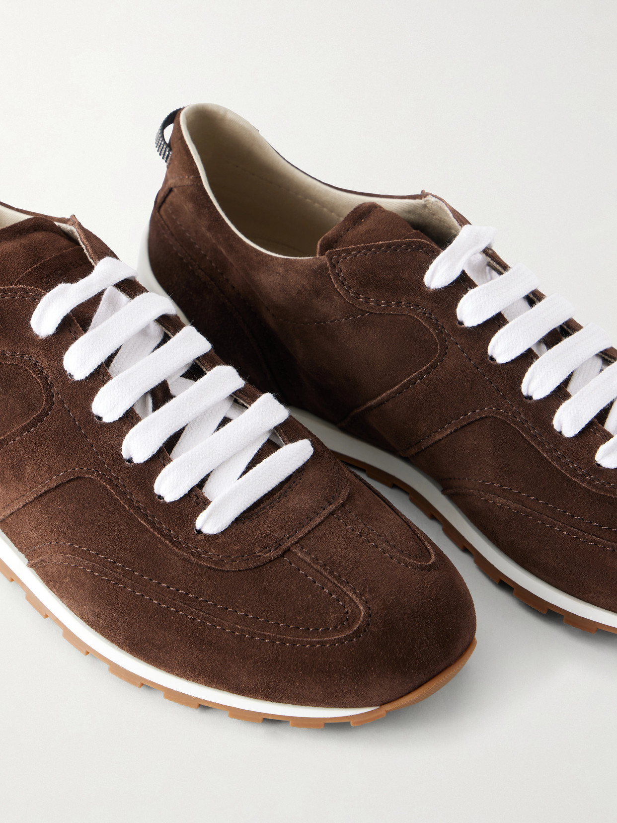 Brunello Cucinelli Suede Sneakers In Multi
