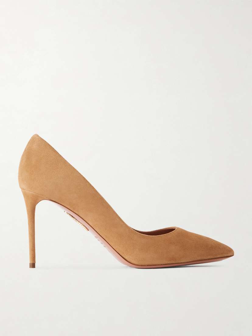 Aquazzura Purist 85 Suede Pumps | Thumbnail 6 Aquazzura Purist 85 Suede Pumps | Thumbnail 6