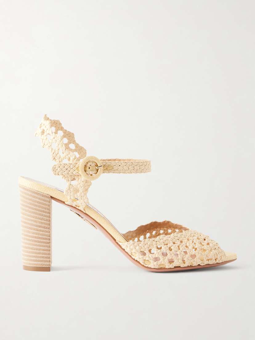 Aquazzura Bossa Nova 85 Raffia Sandals