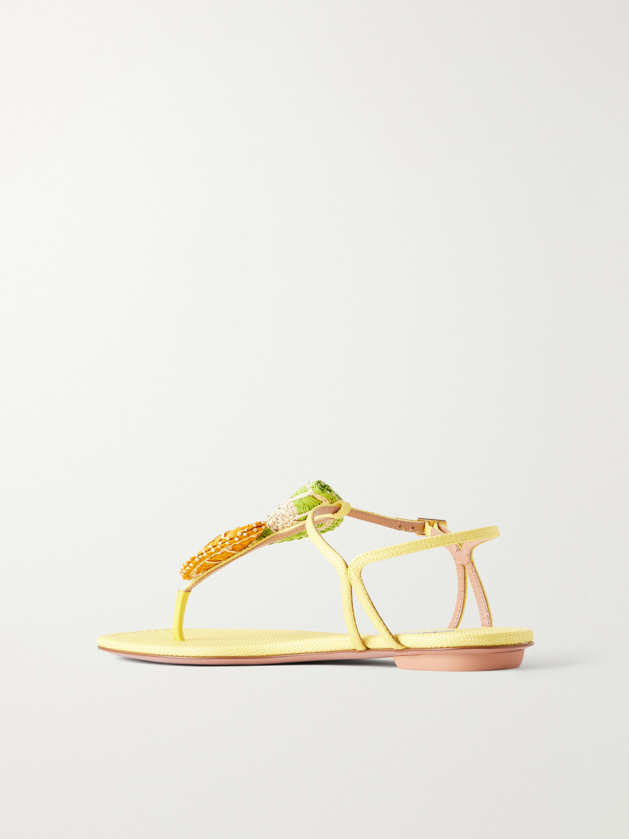 Raffia-Effect Thong Sandals