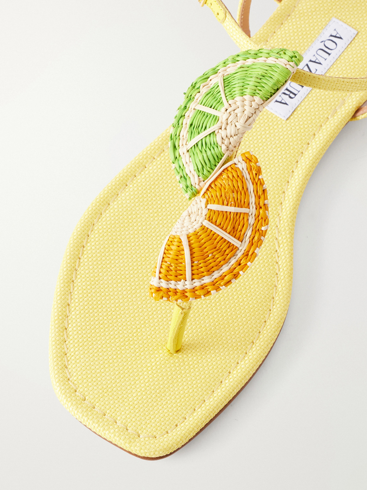 Raffia-Effect Thong Sandals