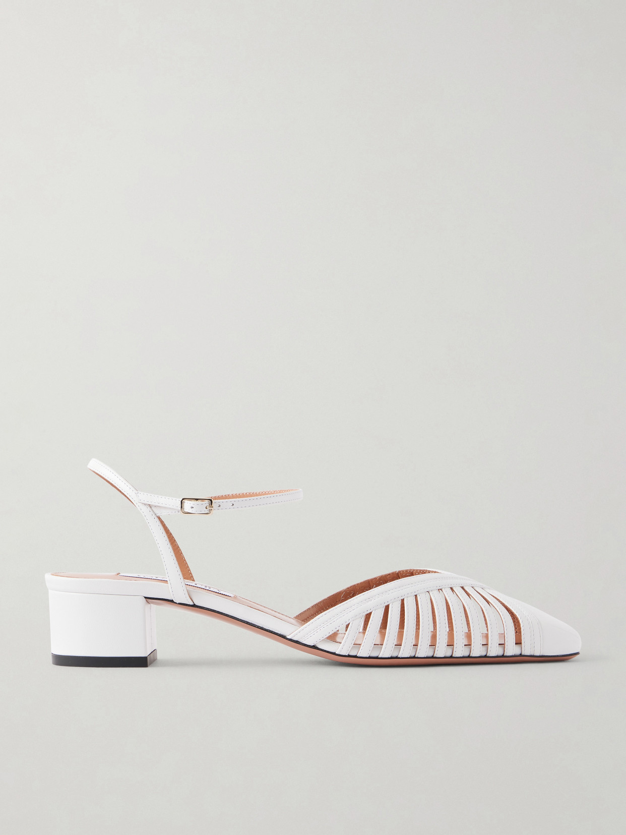 Aquazzura Yara 35 Leather Pumps In Animal Print