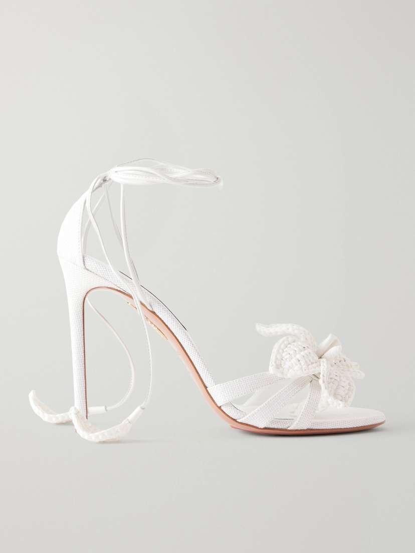 Aquazzura Calypso 105 Raffia Sandals