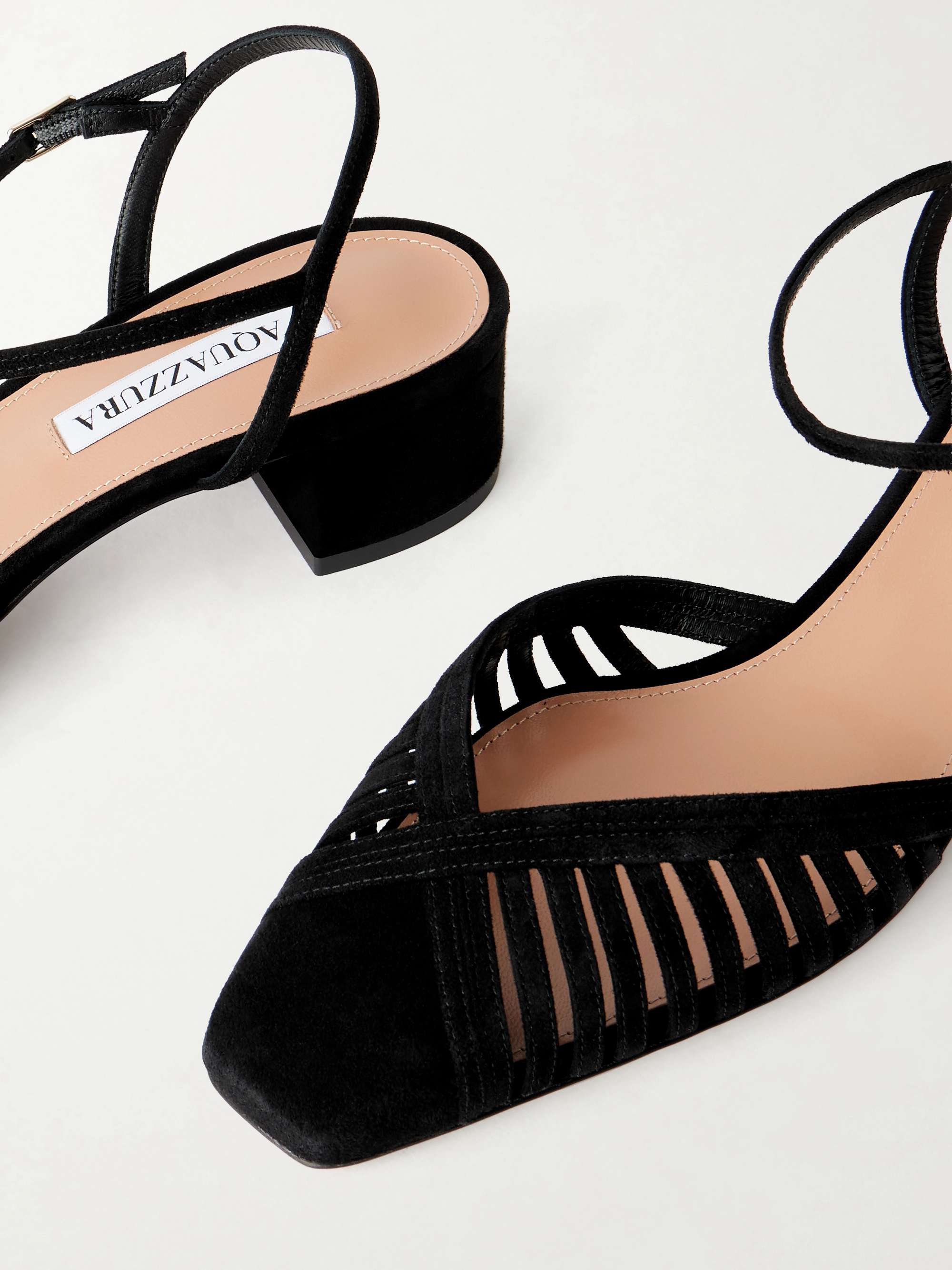 AQUAZZURA Yara 35 suede pumps | NET-A-PORTER