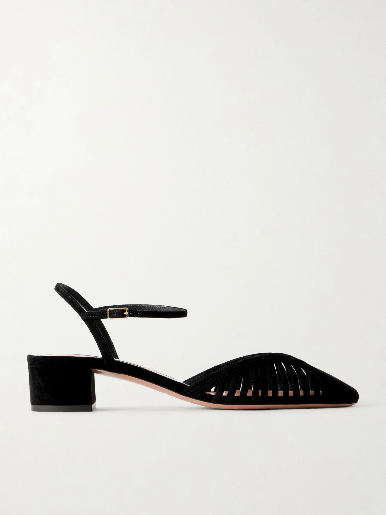 Aquazzura Yara 35 Suede Pumps In Black