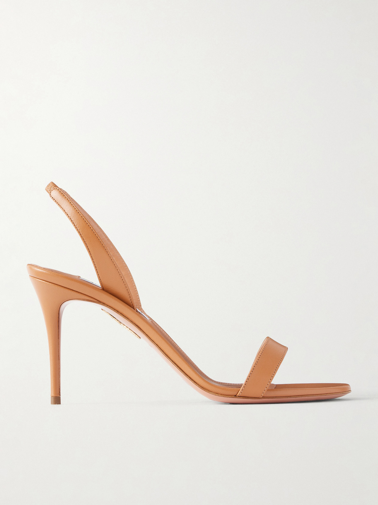 Aquazzura So Nude 85 Leather Slingback Sandals In Brown