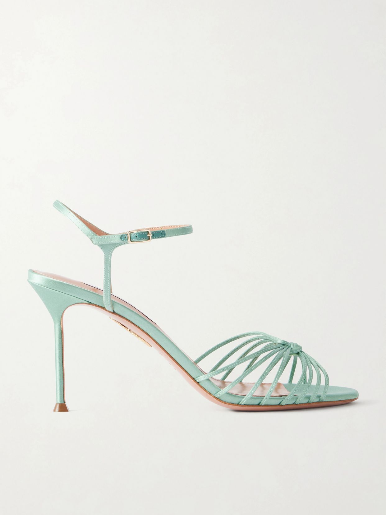 Aquazzura Serenity 85 knotted satin sandals