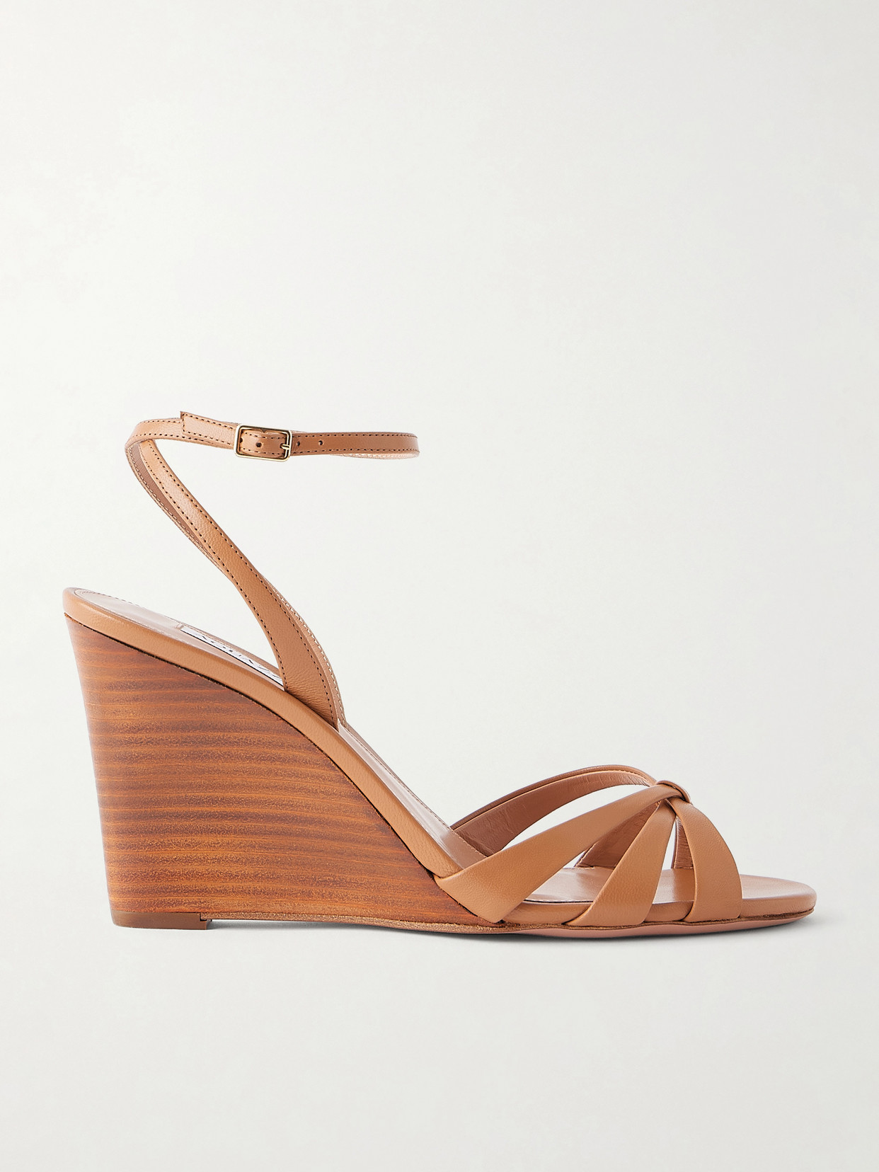 Aquazzura - Tati 85 Leather Sandals - Brown