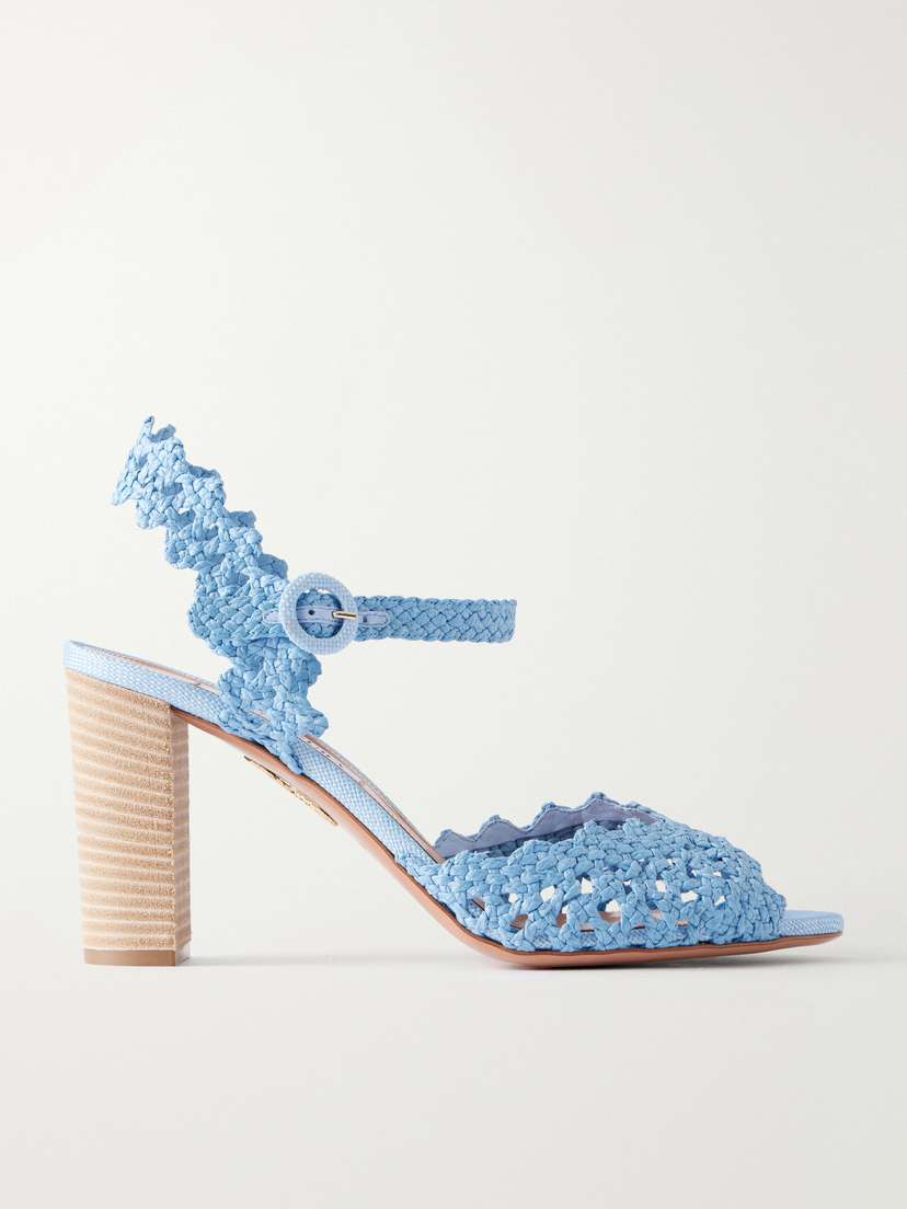 Aquazzura Bossa Nova 85 Raffia Sandals