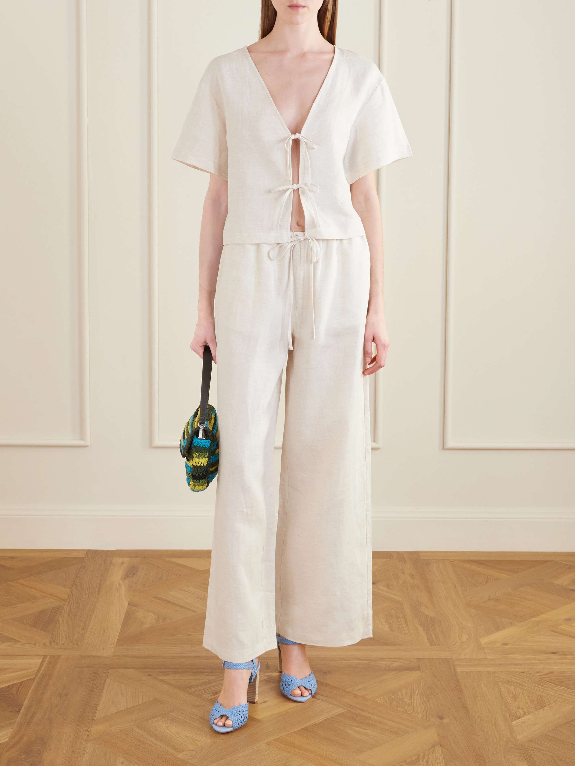 AQUAZZURA Bossa Nova 85 raffia sandals | NET-A-PORTER