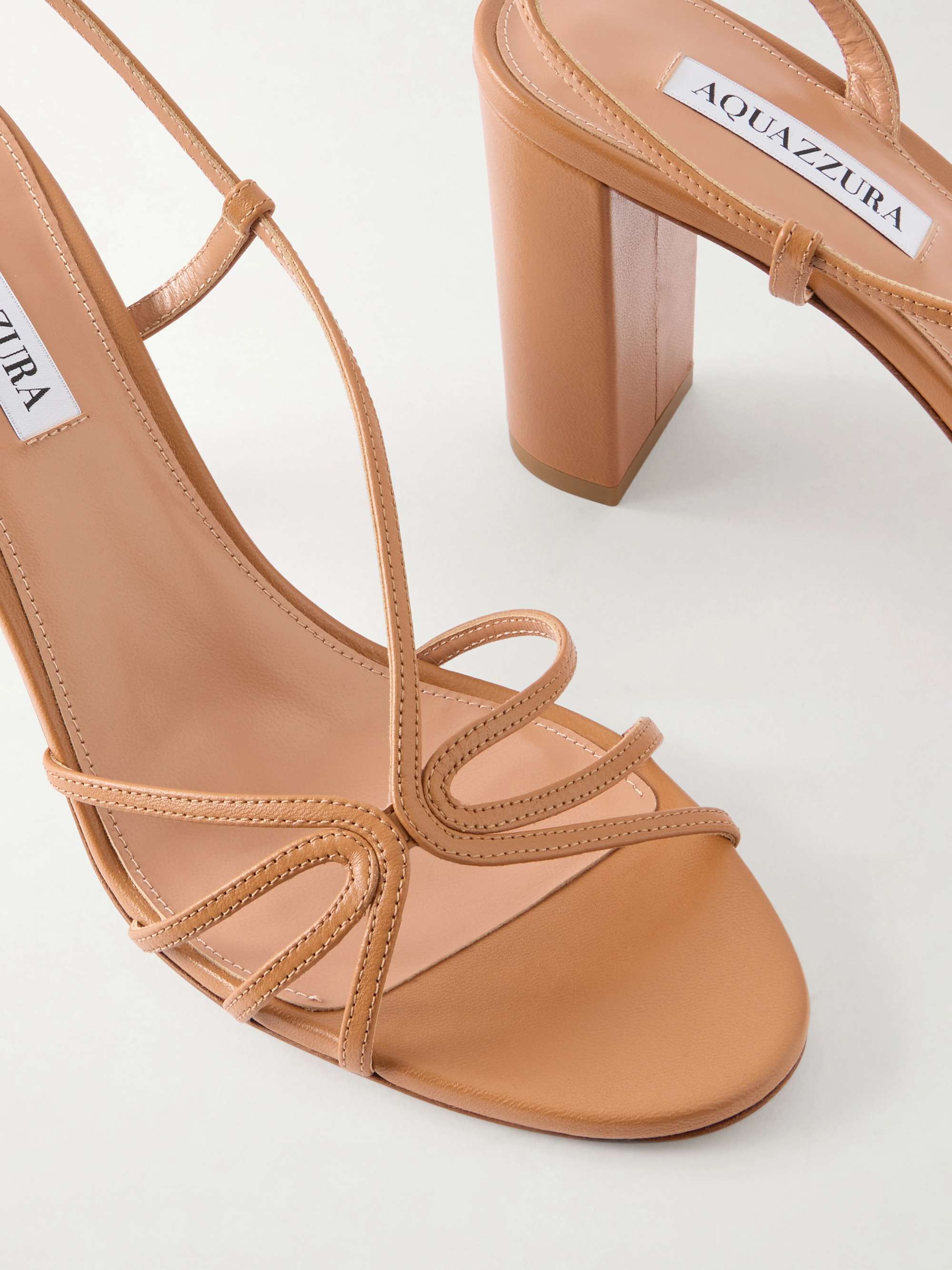 AQUAZZURA Talk To Me 85 leather sandals | NET-A-PORTER