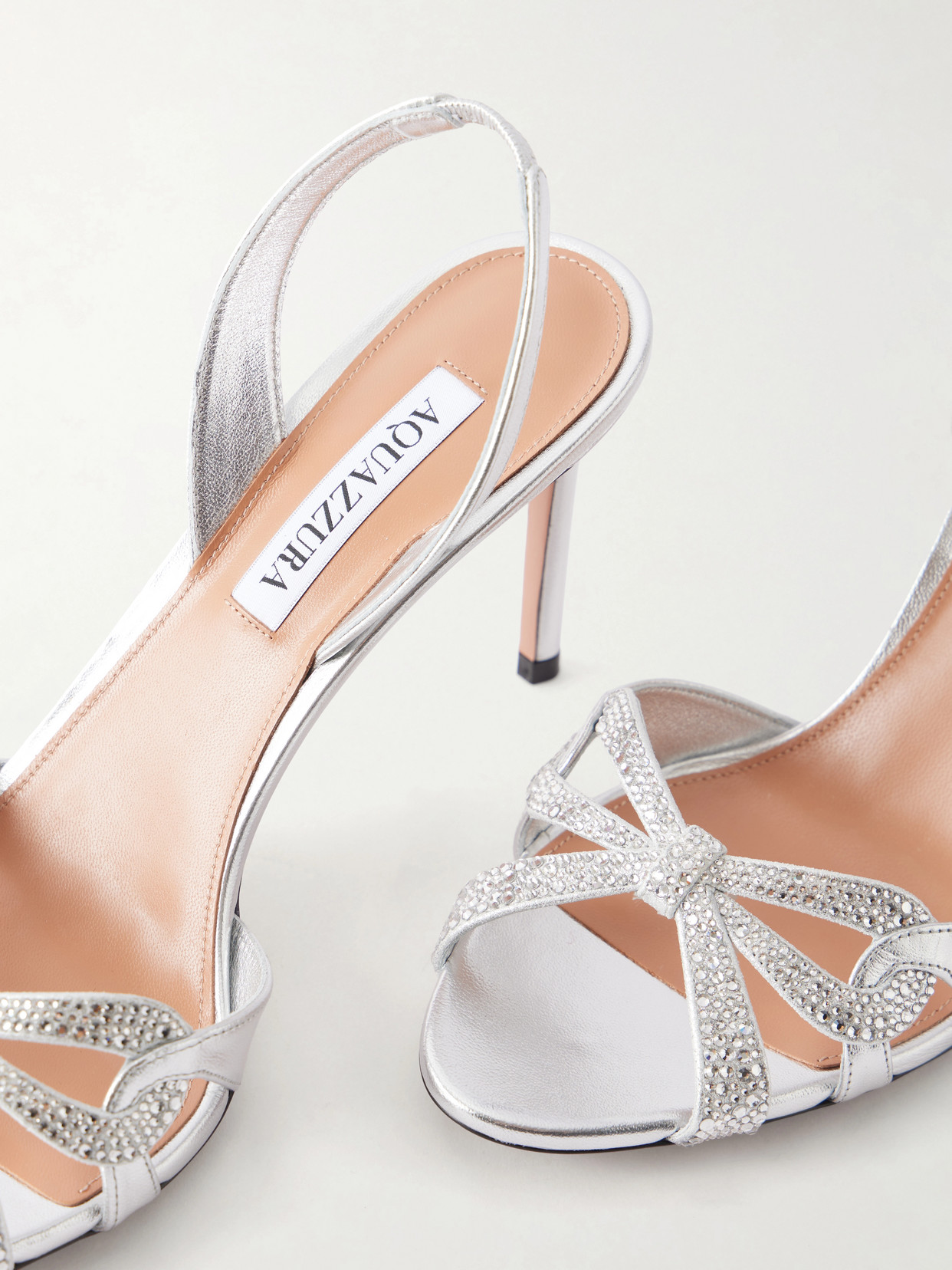 Ribbon Kiss 85 Crystals-Embellished Sandals