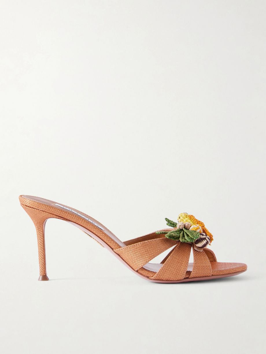 Birdsong 75 raffia mules