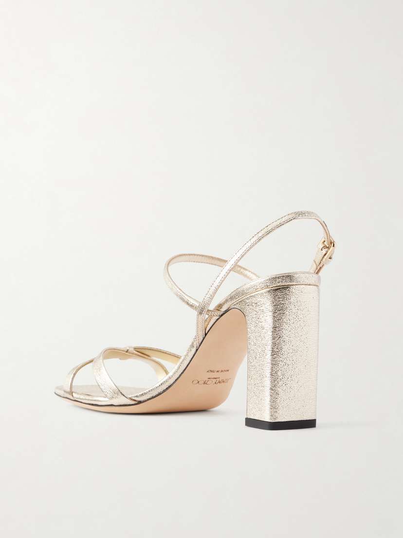 Jimmy Choo Elsy 85 Metallic Leather Sandals | Thumbnail 3 Jimmy Choo Elsy 85 Metallic Leather Sandals | Thumbnail 3