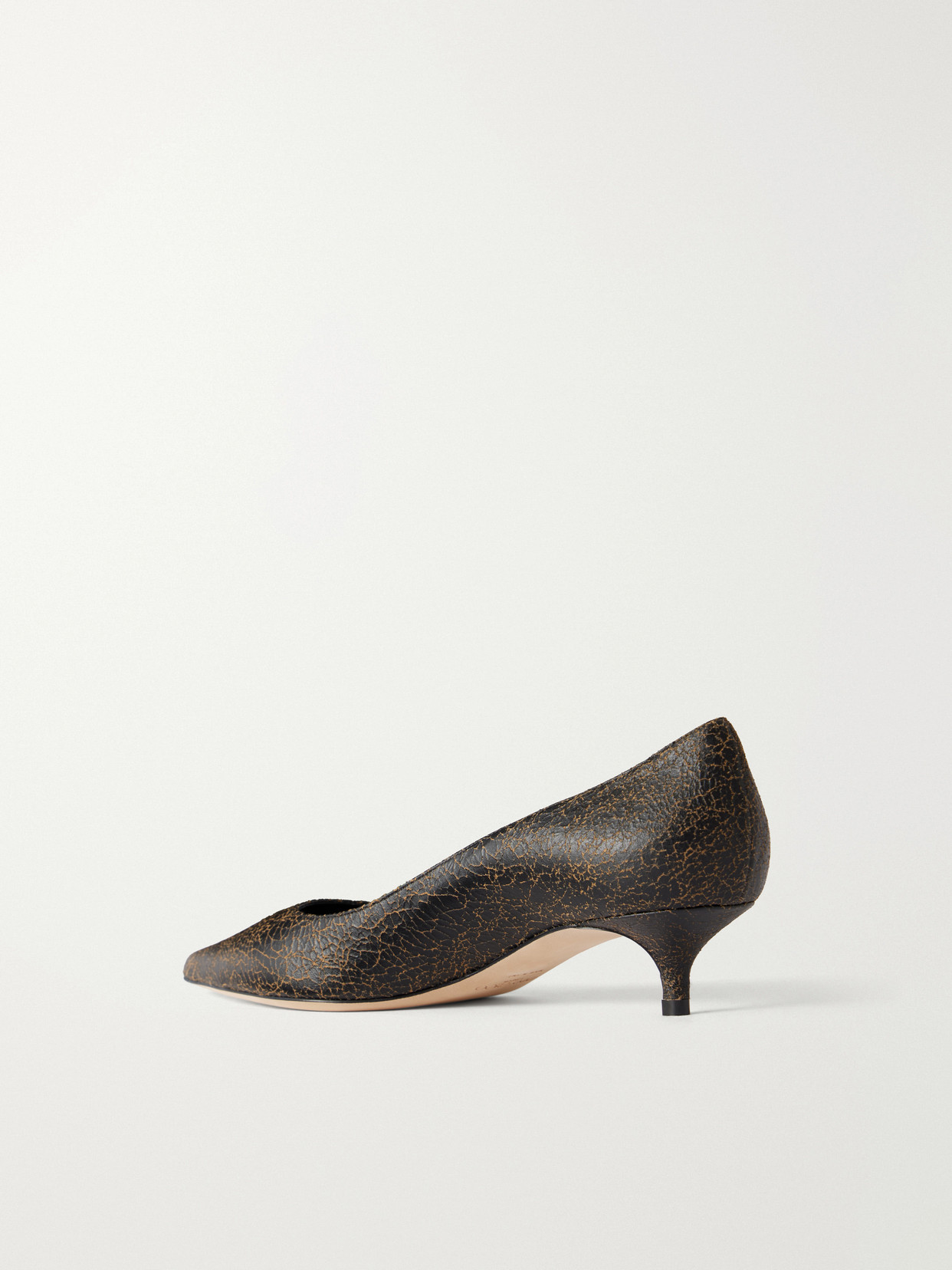 Amelia 30 Crinkled-Leather Pumps