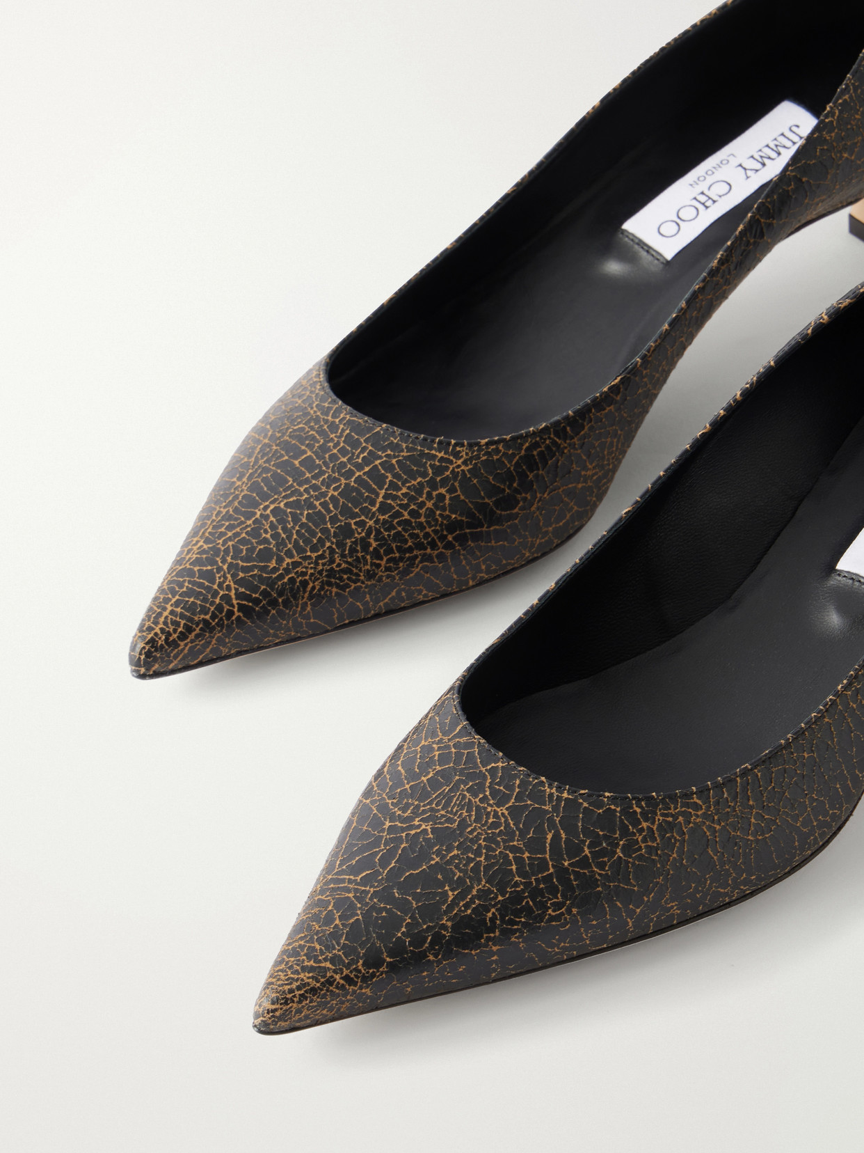 Amelia 30 Crinkled-Leather Pumps