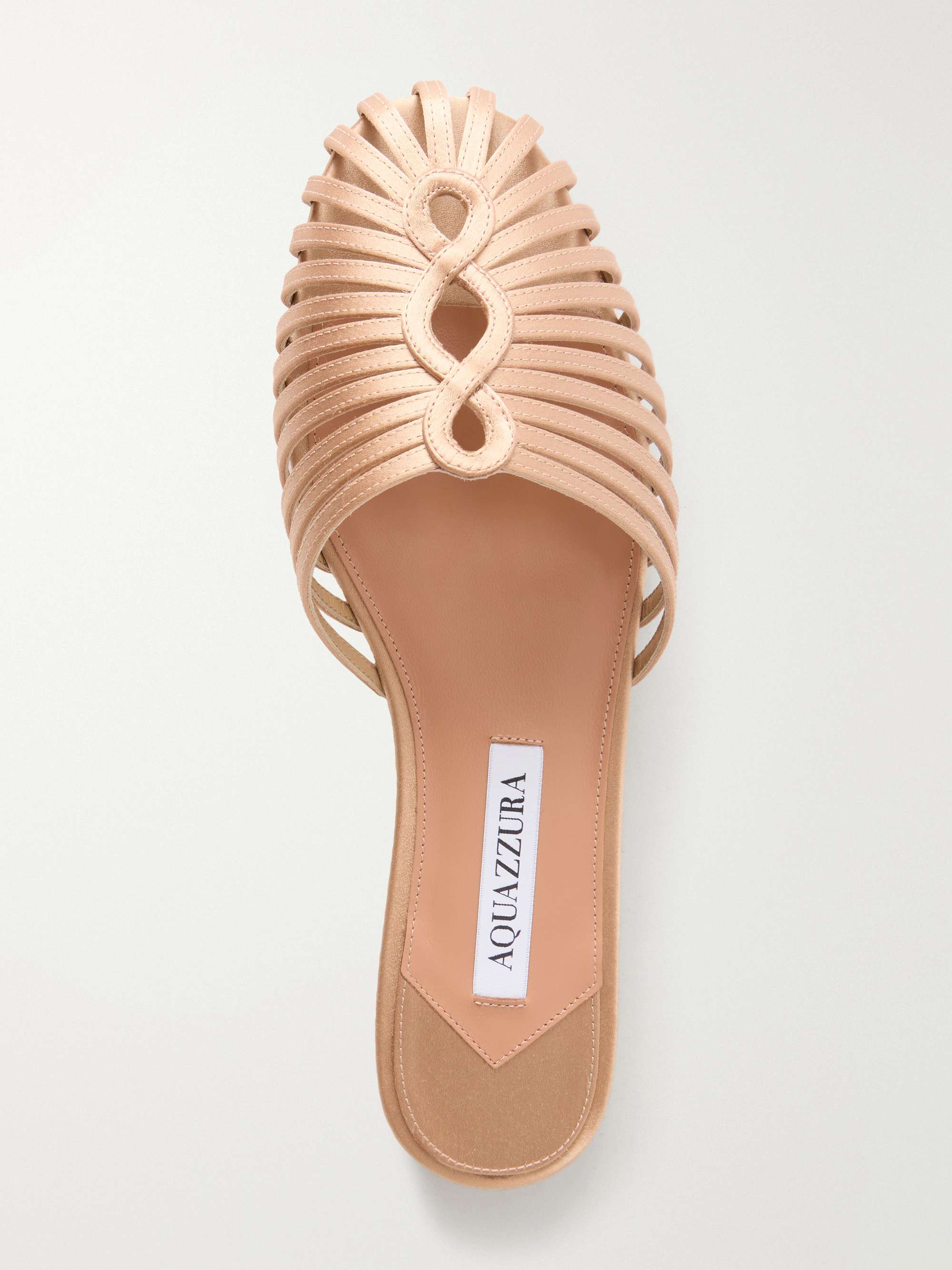 AQUAZZURA Sweet Surrender satin mules | NET-A-PORTER