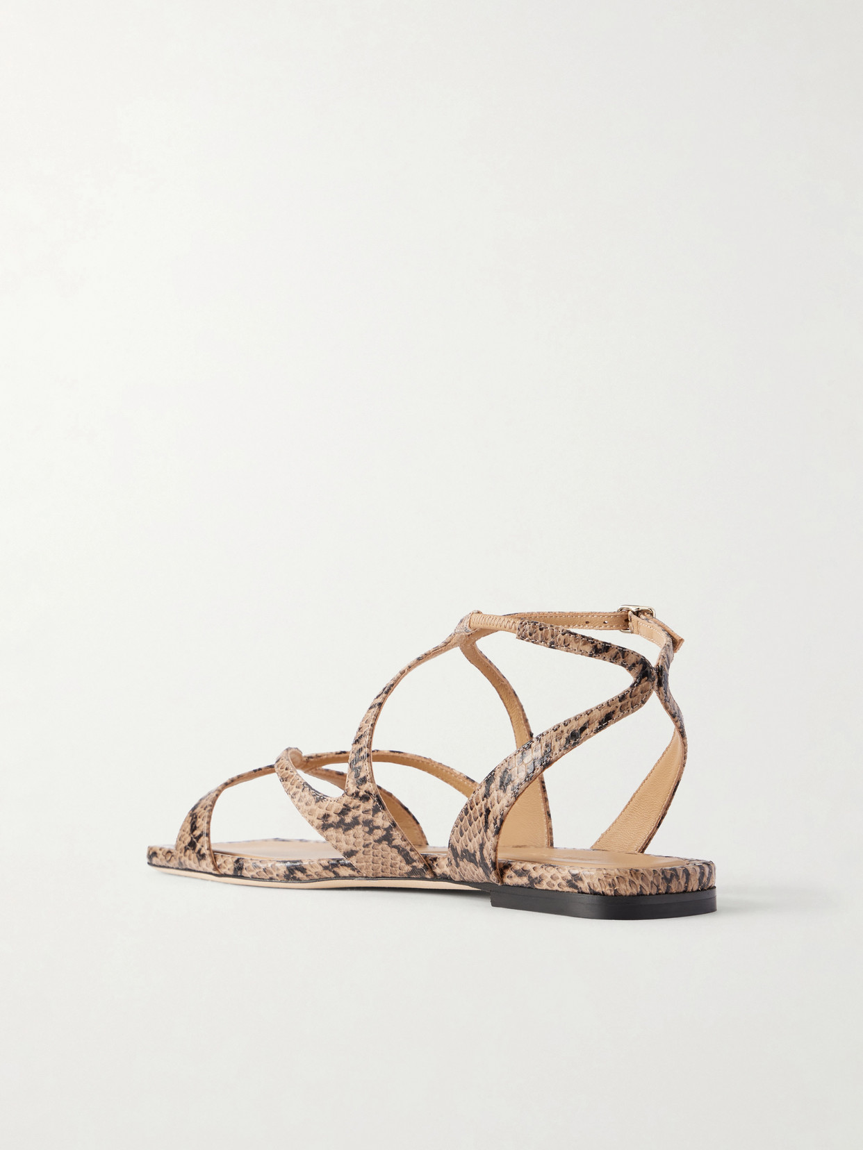 Ayla Snake-Effect Sandals