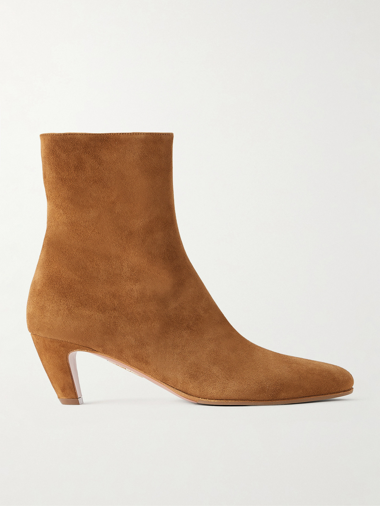 Aquazzura Sloan 50 Suede Boots In Brown