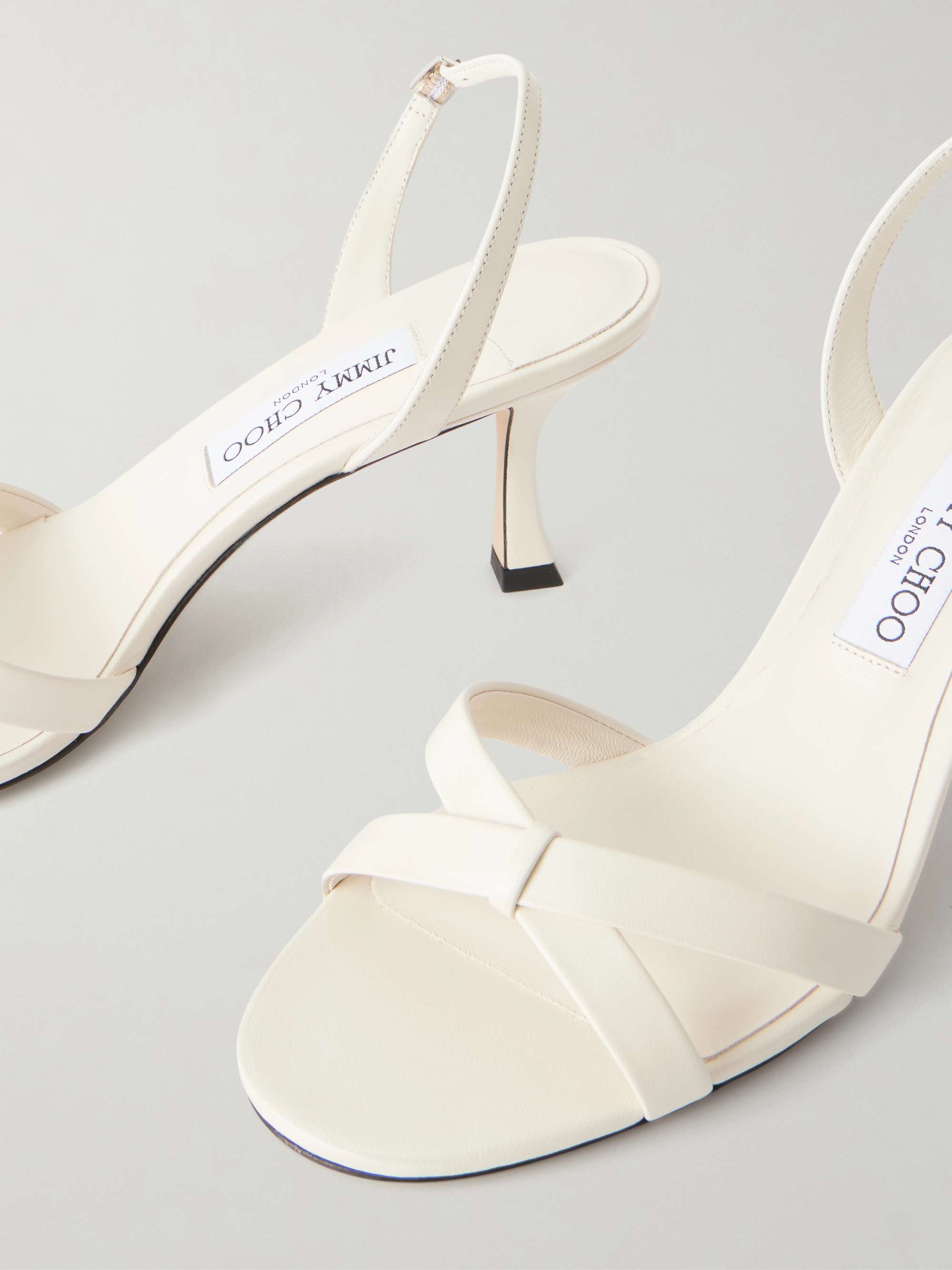JIMMY CHOO Elsy 70 leather slingback sandals | NET-A-PORTER