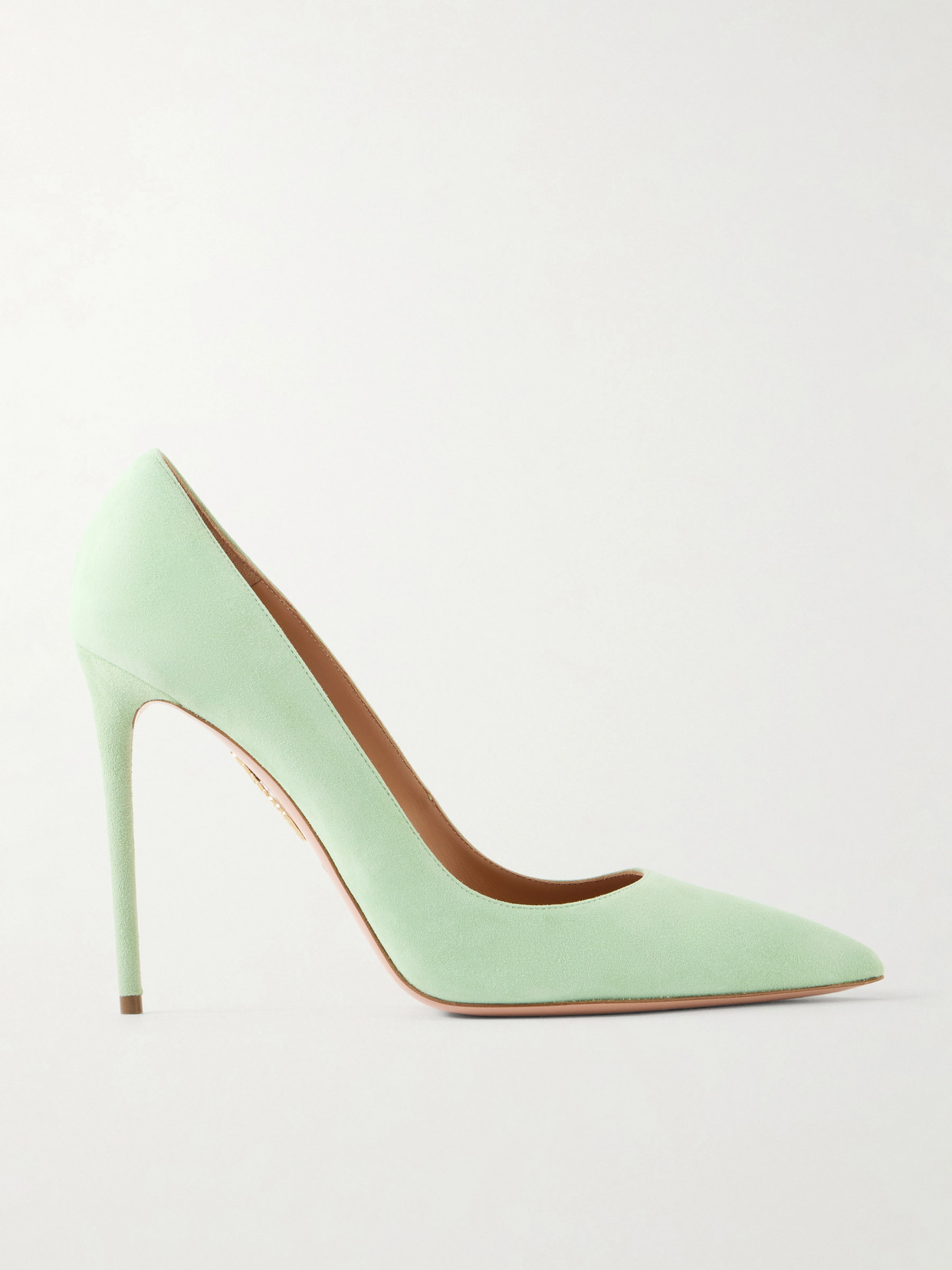 Aquazzura Purist 105 Suede Pumps In Multi