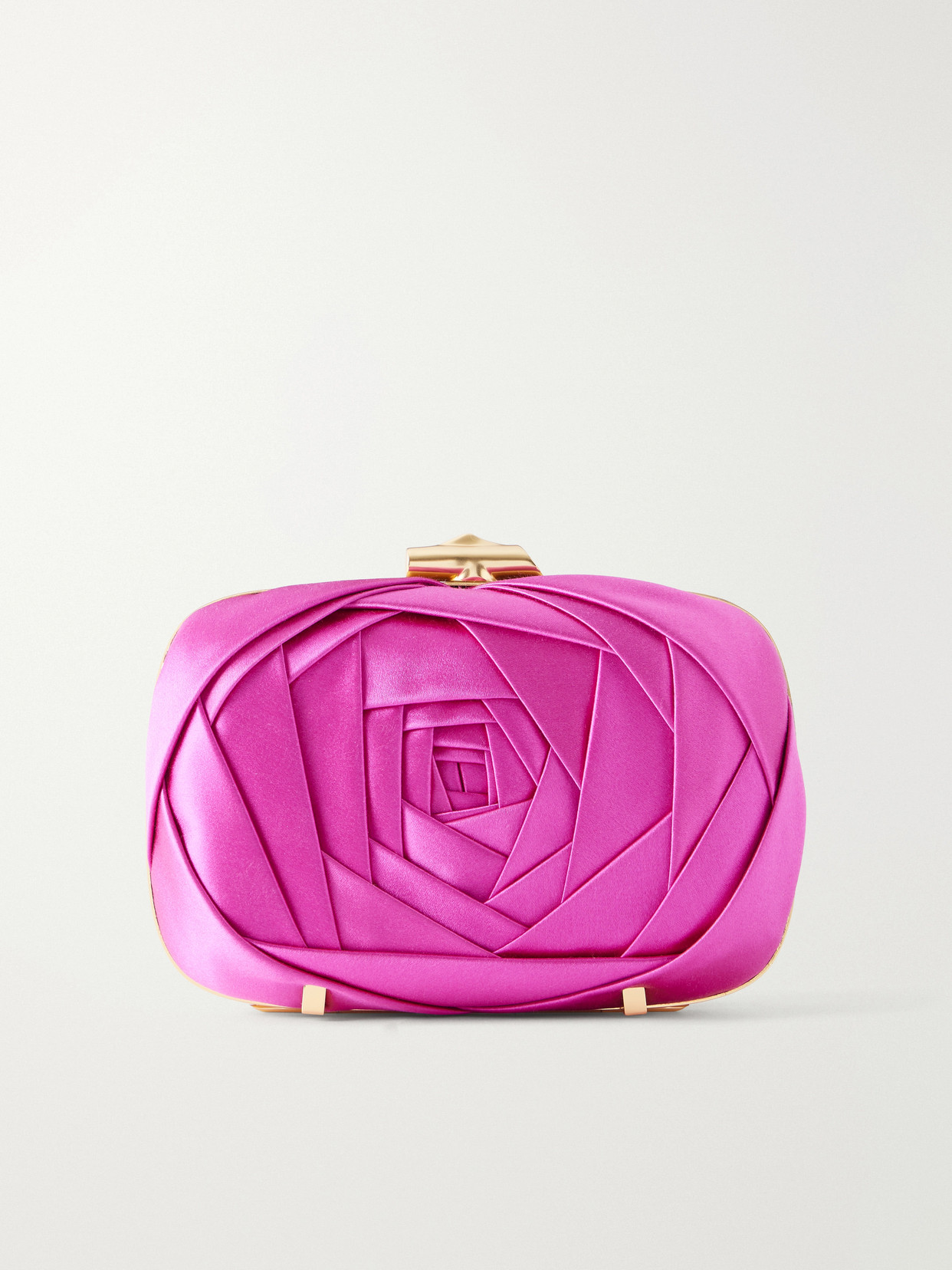 Roger Vivier Boite De Nuit Satin Clutch In Pink