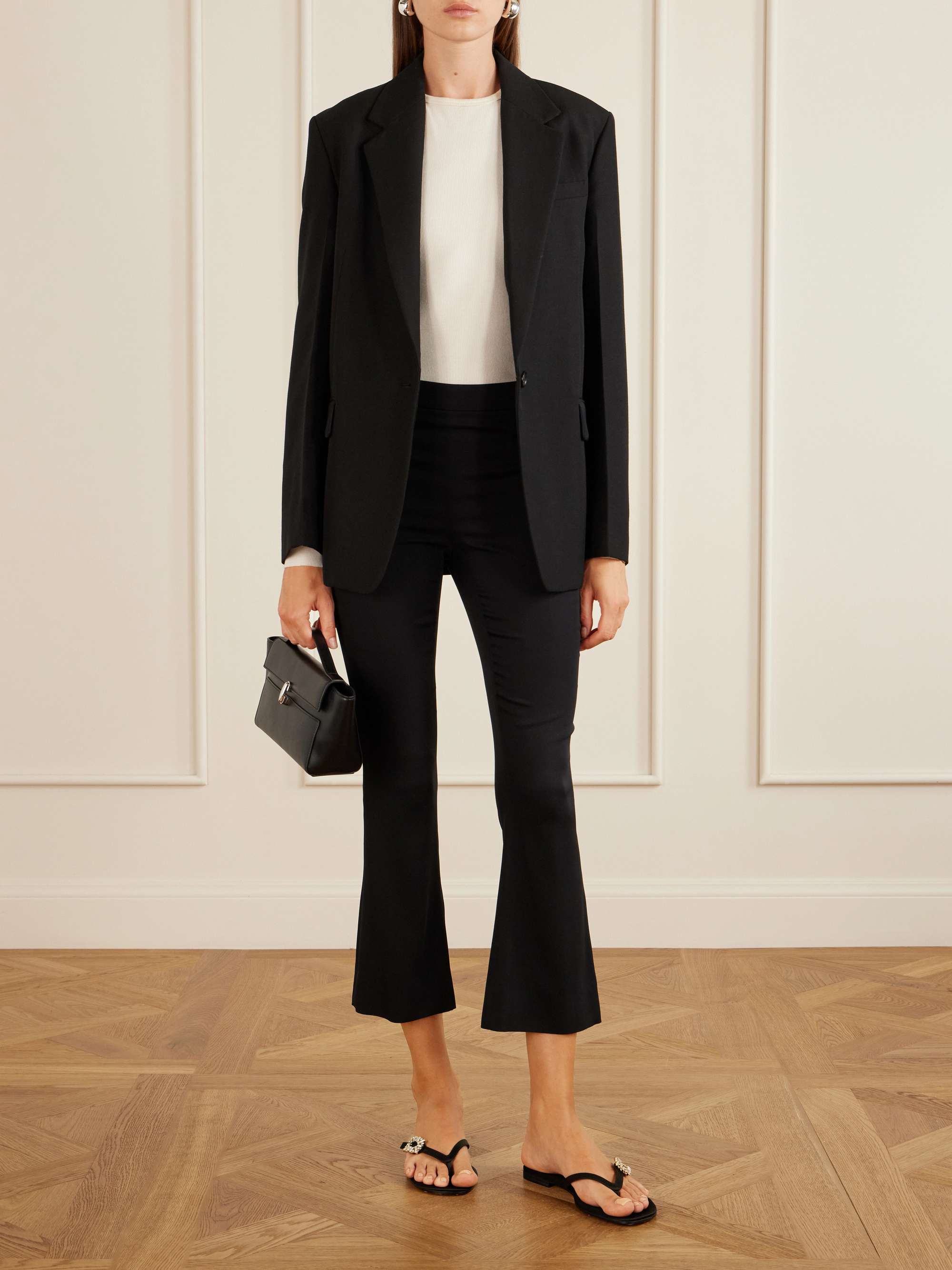ROGER VIVIER Infradito embellished satin thong sandals | NET-A-PORTER
