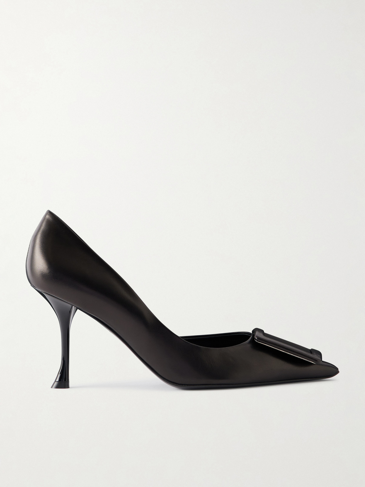 Roger Vivier Viv Ville 85 Buckled Leather Pumps In Multi
