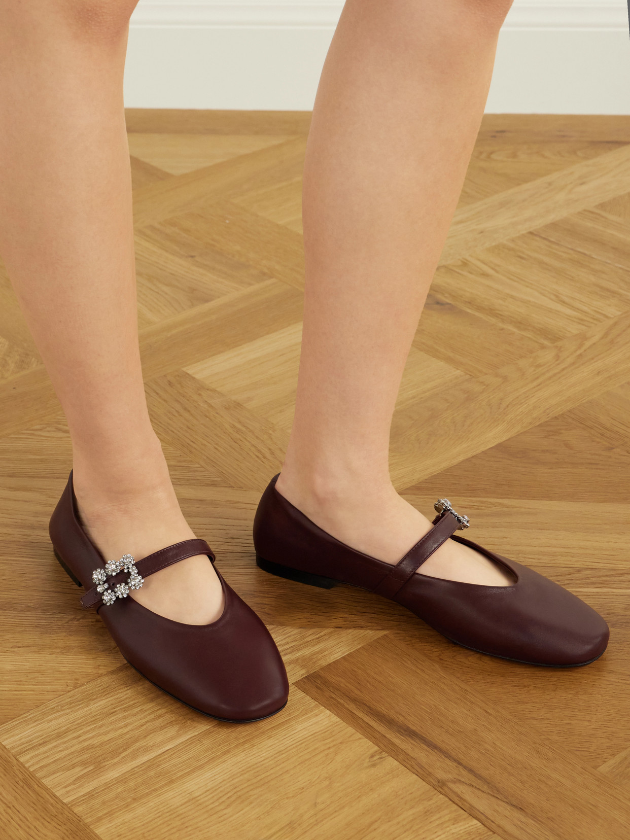 Efflorescence 10 Crystal-Embellished Ballet Flats