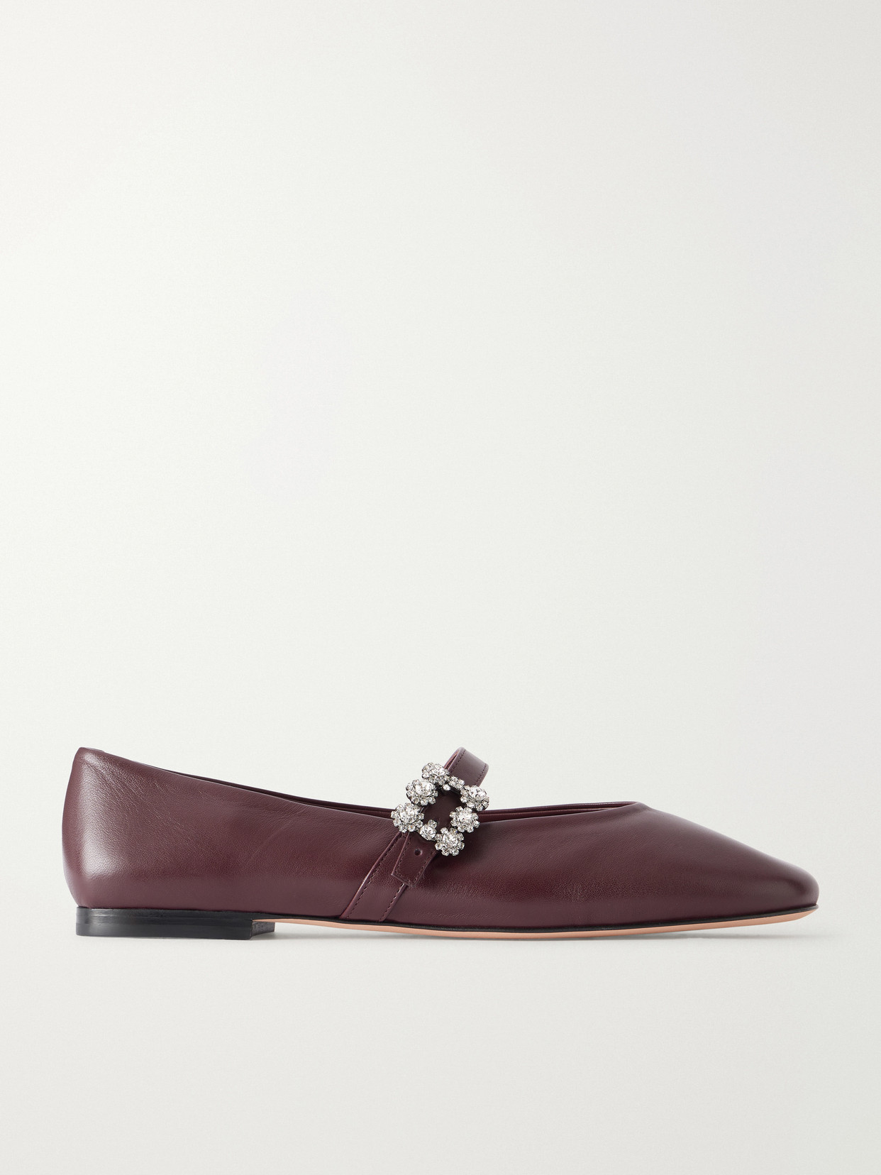 Roger Vivier Efflorescence 10 Crystal-embellished Ballet Flats In Brown