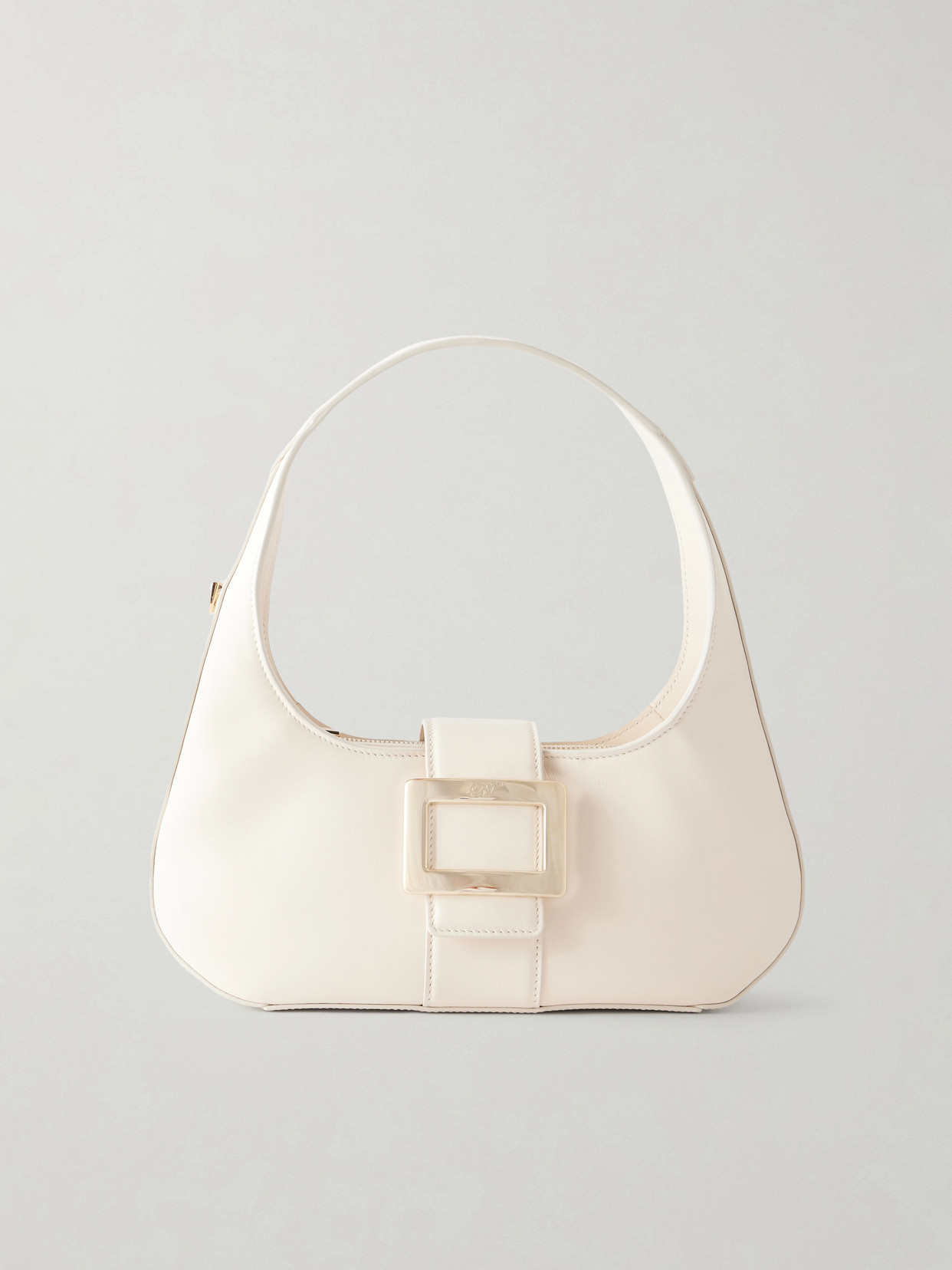 Roger Vivier Belle Vivier Mini Leather Shoulder Bag In Neutrals