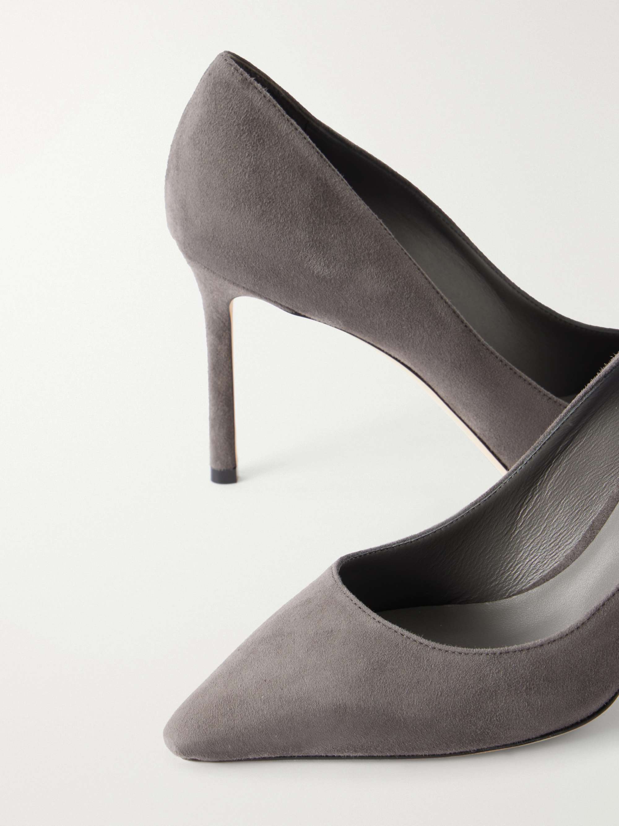lovely bonitさま専用　JIMMY CHOO グレー ハイヒール JIMMY CHOO Romy 85 suede pumps | NET-A-PORTER