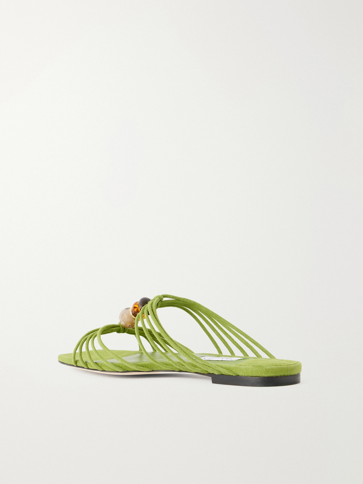 Jimmy Choo Lova Embellished Suede Sandals In Animal Print