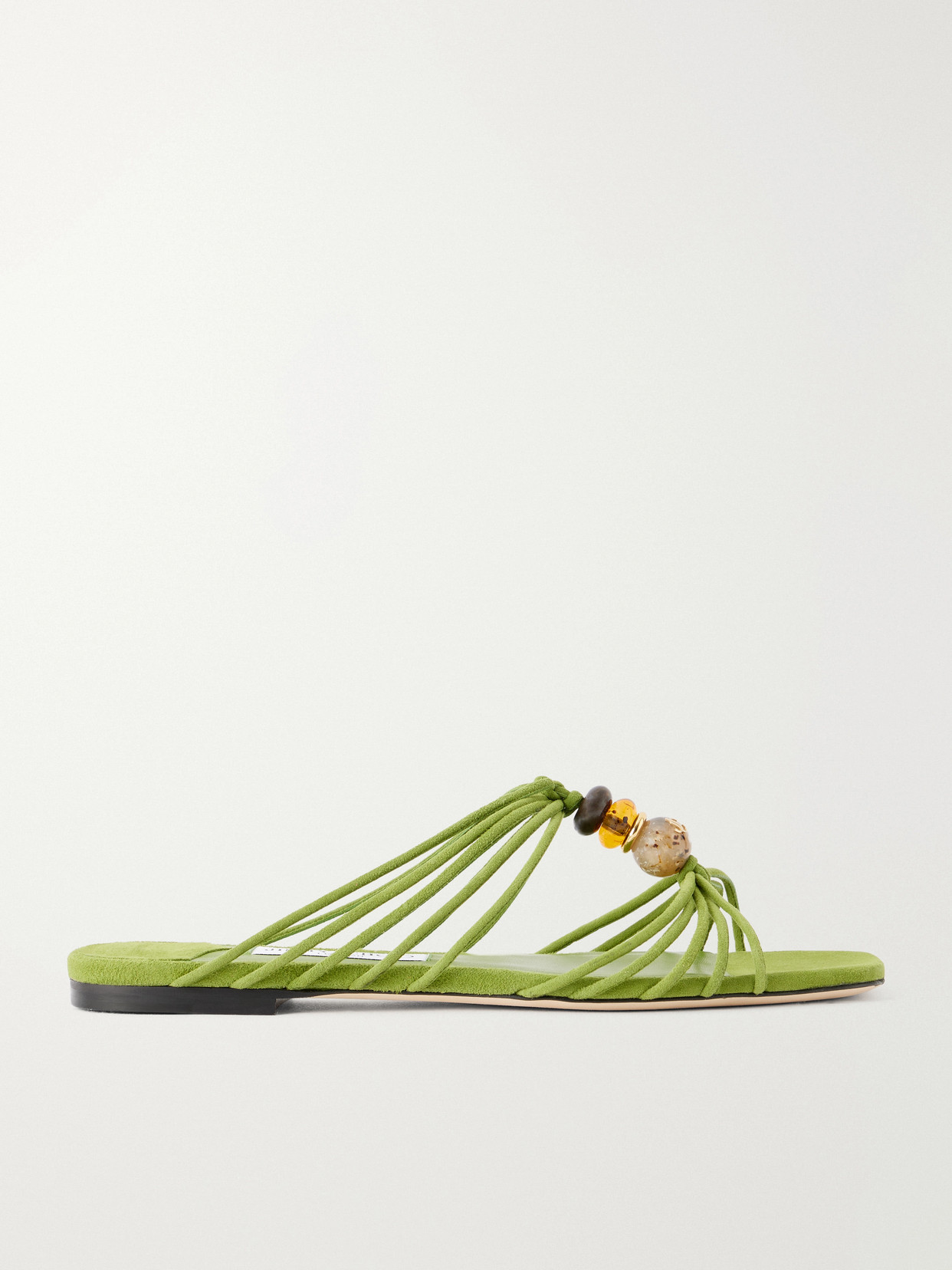 Jimmy Choo Lova Embellished Suede Sandals In Animal Print