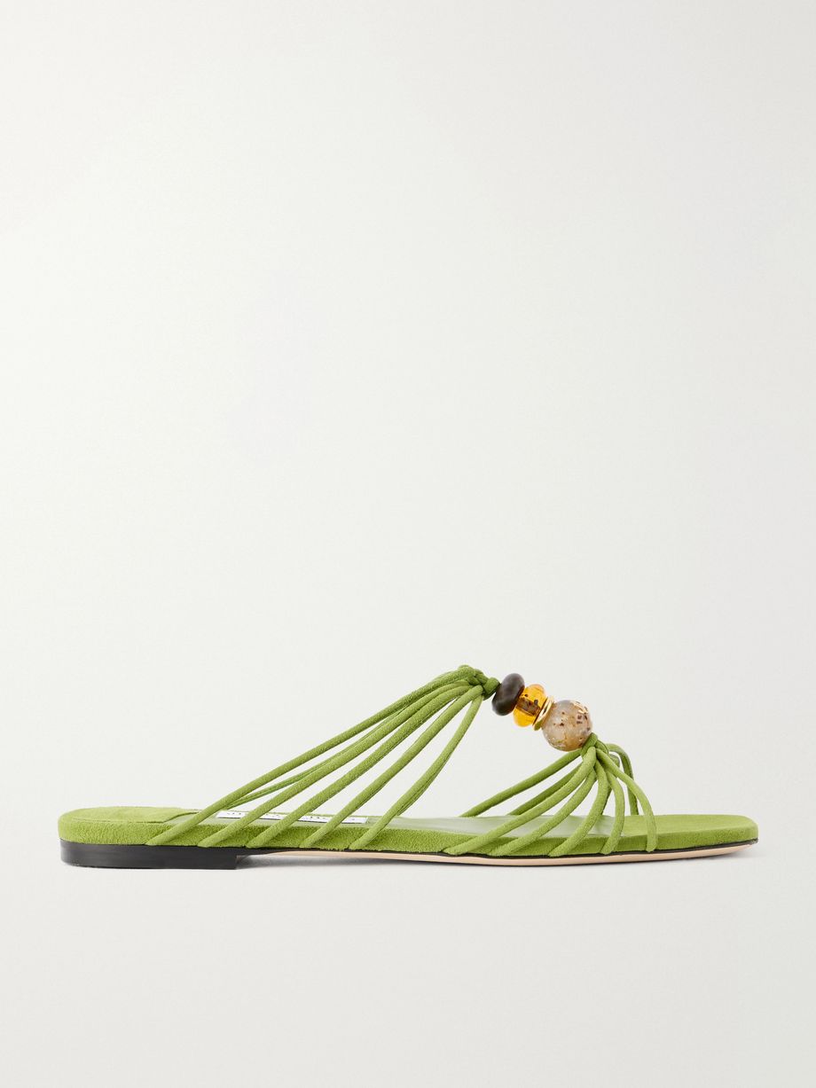 Lova embellished metallic leather sandals