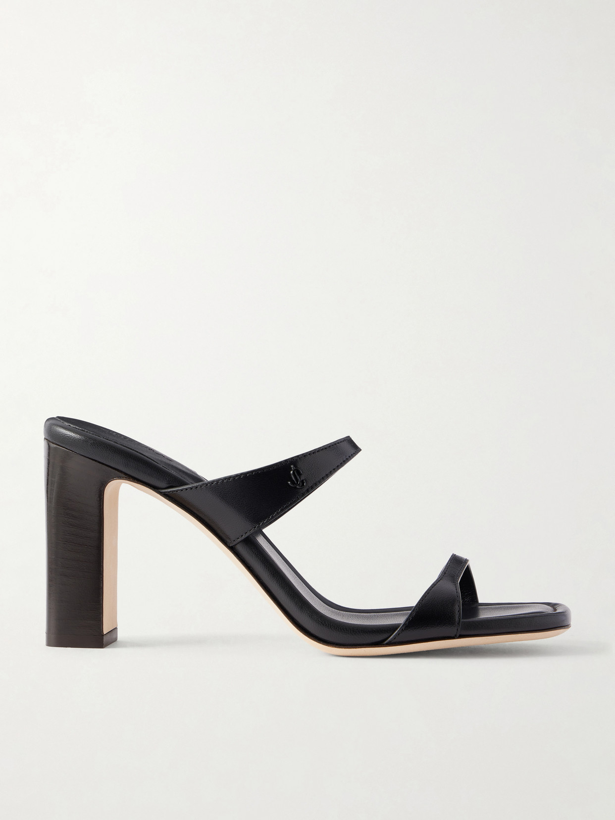 Jimmy Choo - Lucian 85 Leather Mules - Black