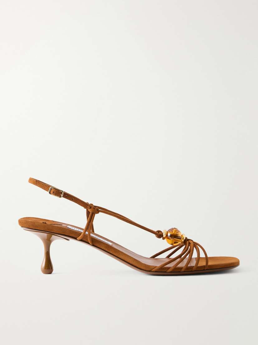 Jimmy Choo Lova 50 Embellished Suede Sandals